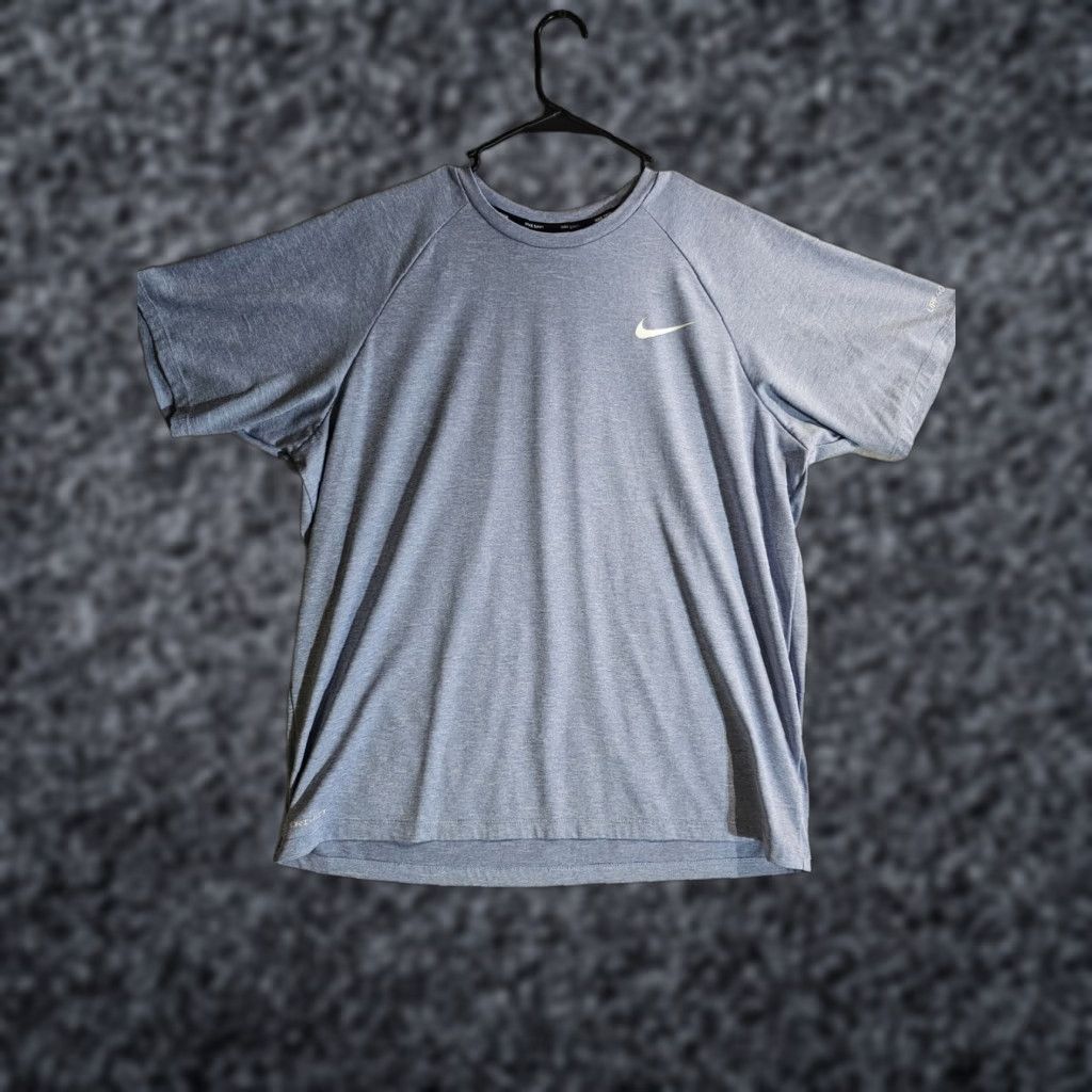 Nike NIKE Classic Dri-Fit Swim Shirt Short Sleeve UPF 40+ Blue Men's XL Size Shirt Beach UV-Protection Sports Swin DriFit Size US XL / EU 56 / 4 - 1 Thumbnail