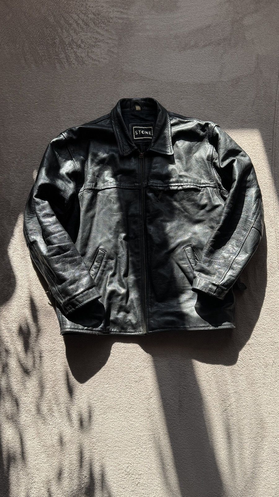Genuine Leather Y2K Vintage Moto Biker Leather Jacket Grunge schott varsity Size US M / EU 48-50 / 2 - 1 Thumbnail