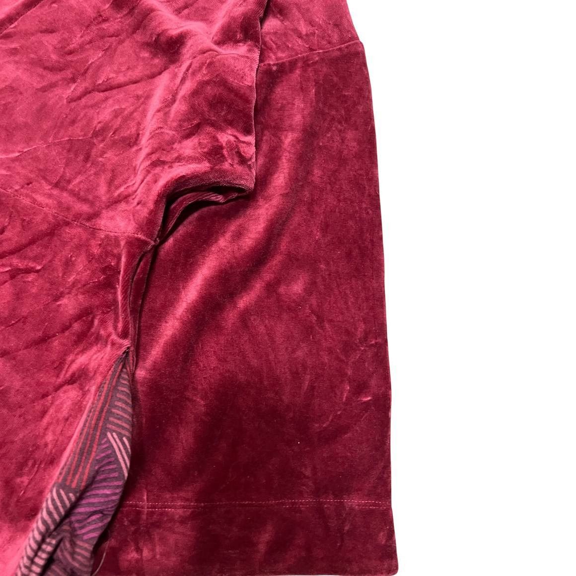Gudrun Sjoden GUDRUN SJODEN RED ORGANIC COTTON VELOUR TOP POCKETS TUNIC XL Size XL / US 12-14 / IT 48-50 - 7 Thumbnail
