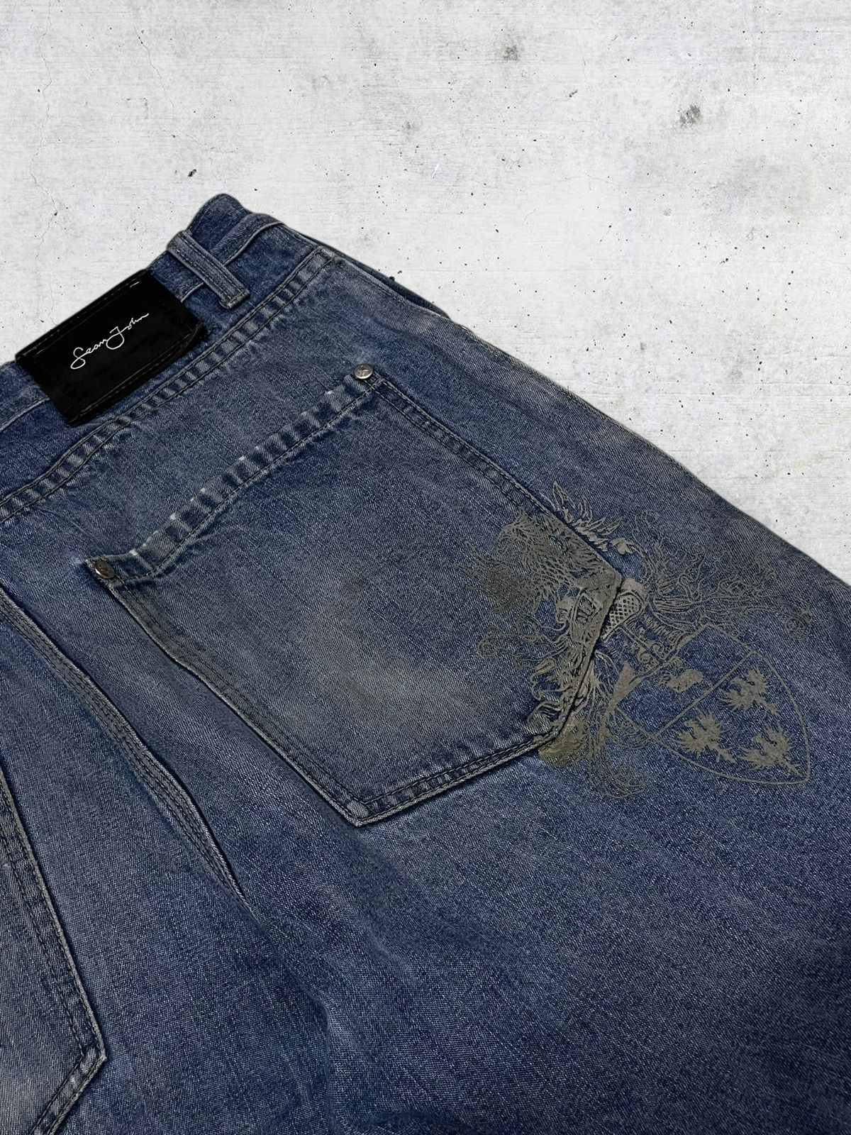 Sean John VINTAGE SEAN JOHN OG 90S DESIGNER STREETWEAR BAGGY Y2K DENIM Size US 31 - 15 Thumbnail