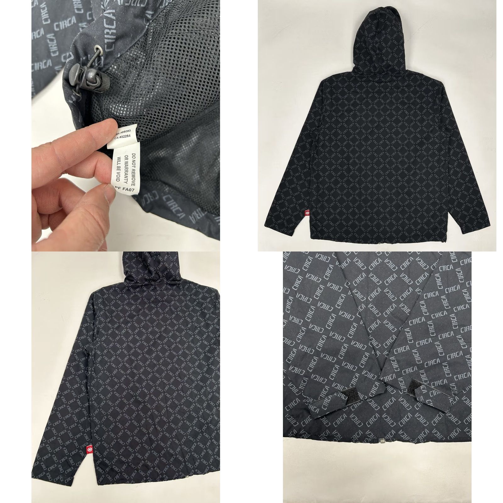 Vintage VINTAGE CIRCA Footwear Windbreaker Black M Corporate Repeat All Over Print Skate Mens Size US M / EU 48-50 / 2 - 10 Thumbnail