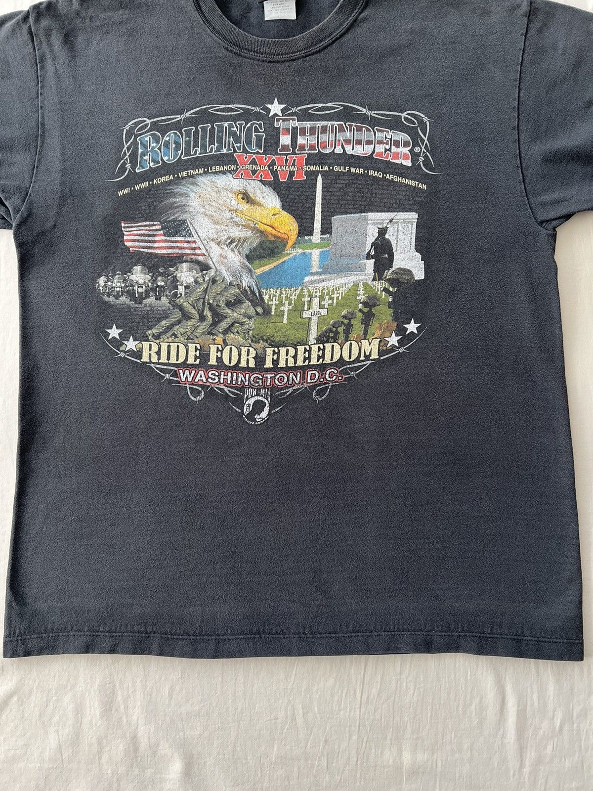 Harley Davidson Vintage 2000s Harley Davidson Rolling Thunder Eagle T-shirt Size US L / EU 52-54 / 3 - 6 Thumbnail