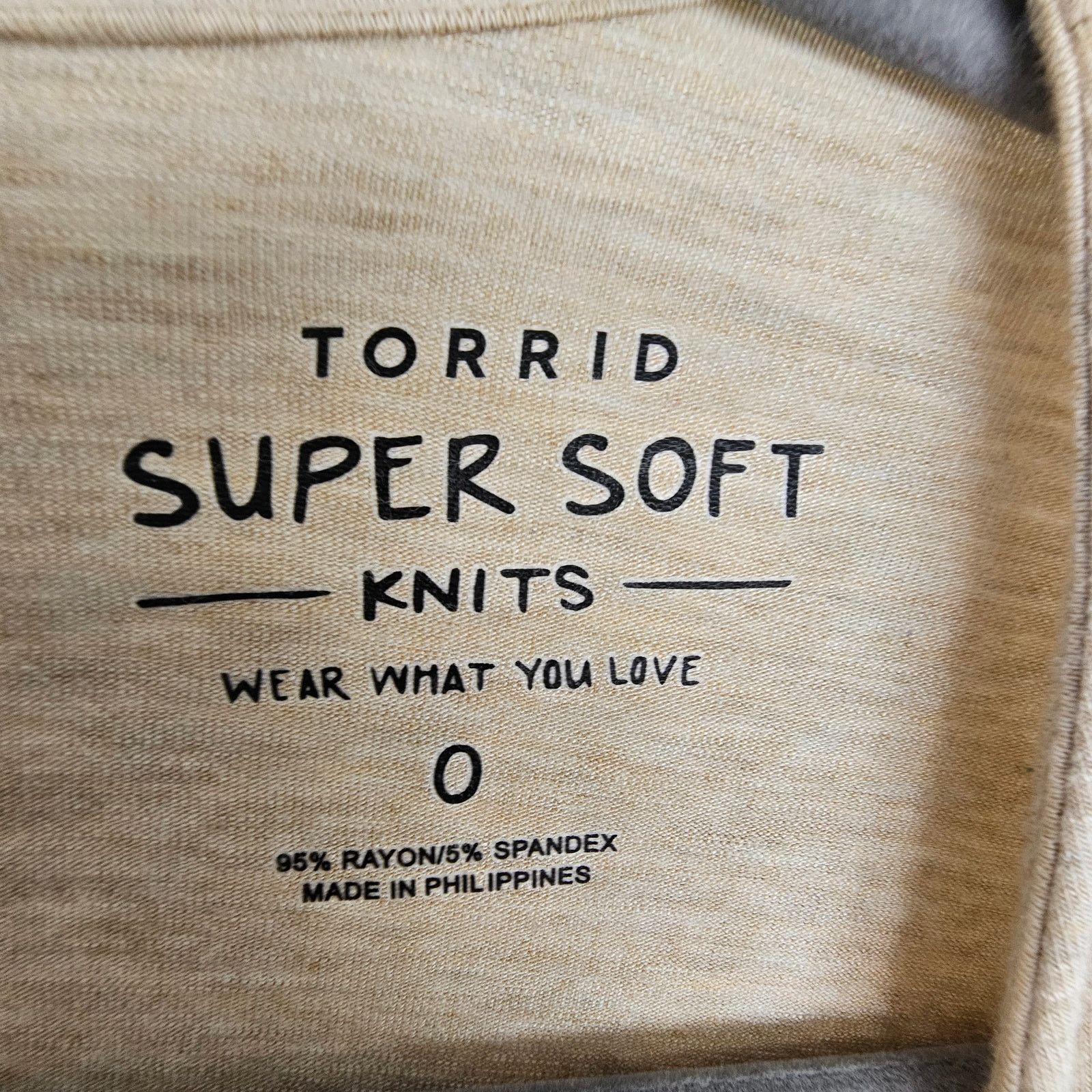 Corridor Torrid Super Soft Knits Women 0X Tan Cardigan Open Front Size XL / US 12-14 / IT 48-50 - 6 Thumbnail