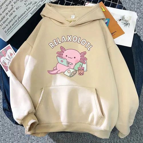 Japanese Brand Beige Color Boba Milk Tea Hoodies Korean Style Hoodie Size US M / EU 48-50 / 2 - 7 Thumbnail