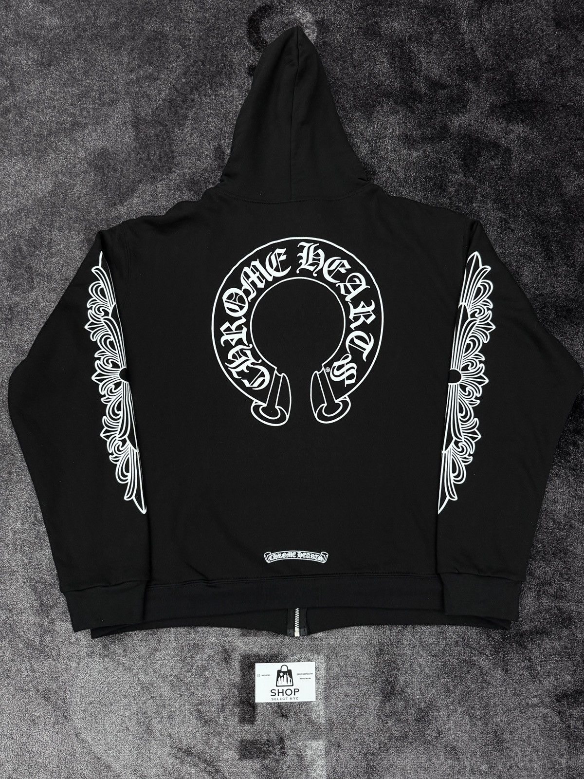 Chrome Hearts NEW CHROME HEARTS THERMAL FLORAL HORSESHOE ZIP UP HOODIE Size US XL / EU 56 / 4 - 2 Thumbnail
