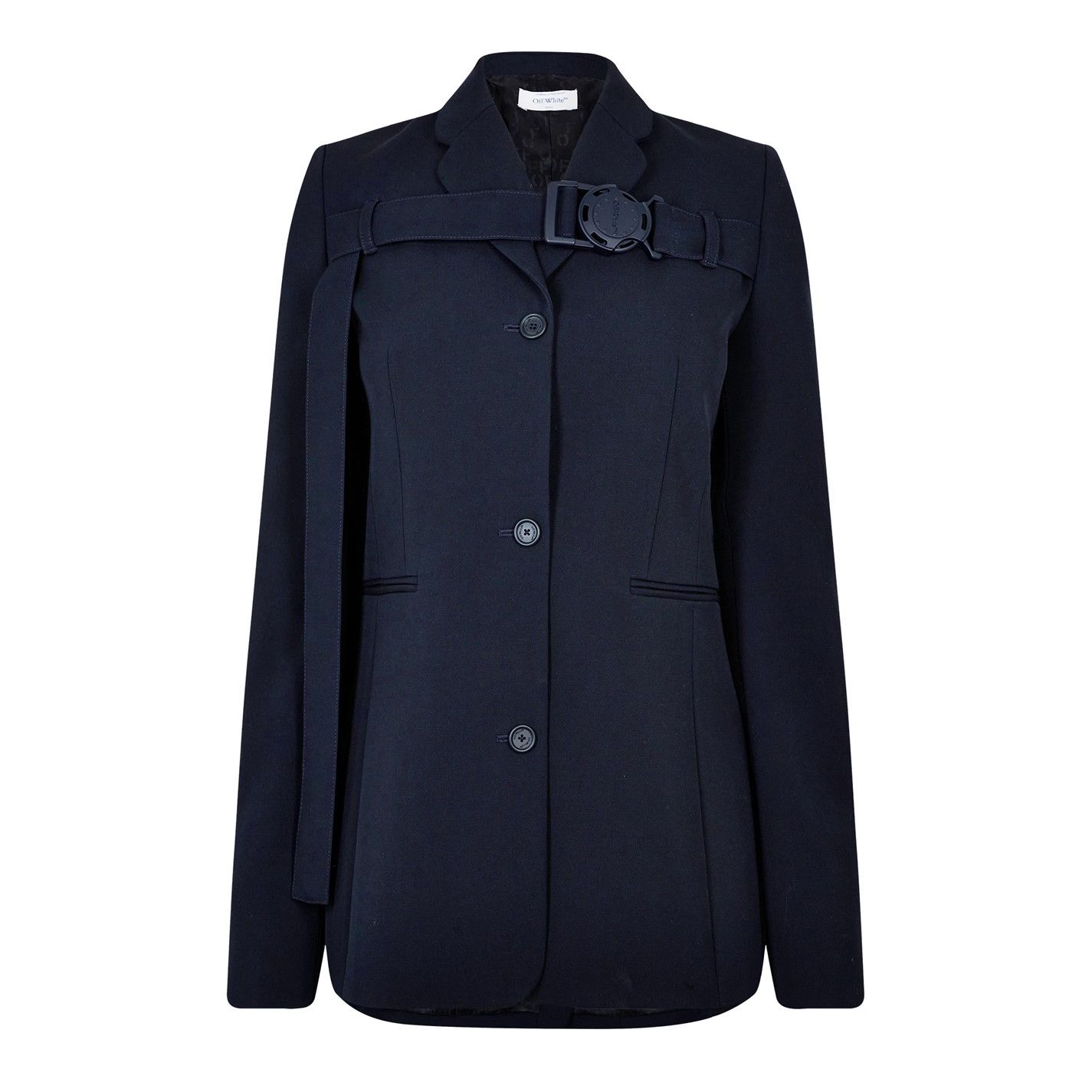 Off-White o1g2r1mq0125 Jacket in Navy Blue Size S / US 4 / IT 40 - 1 Thumbnail