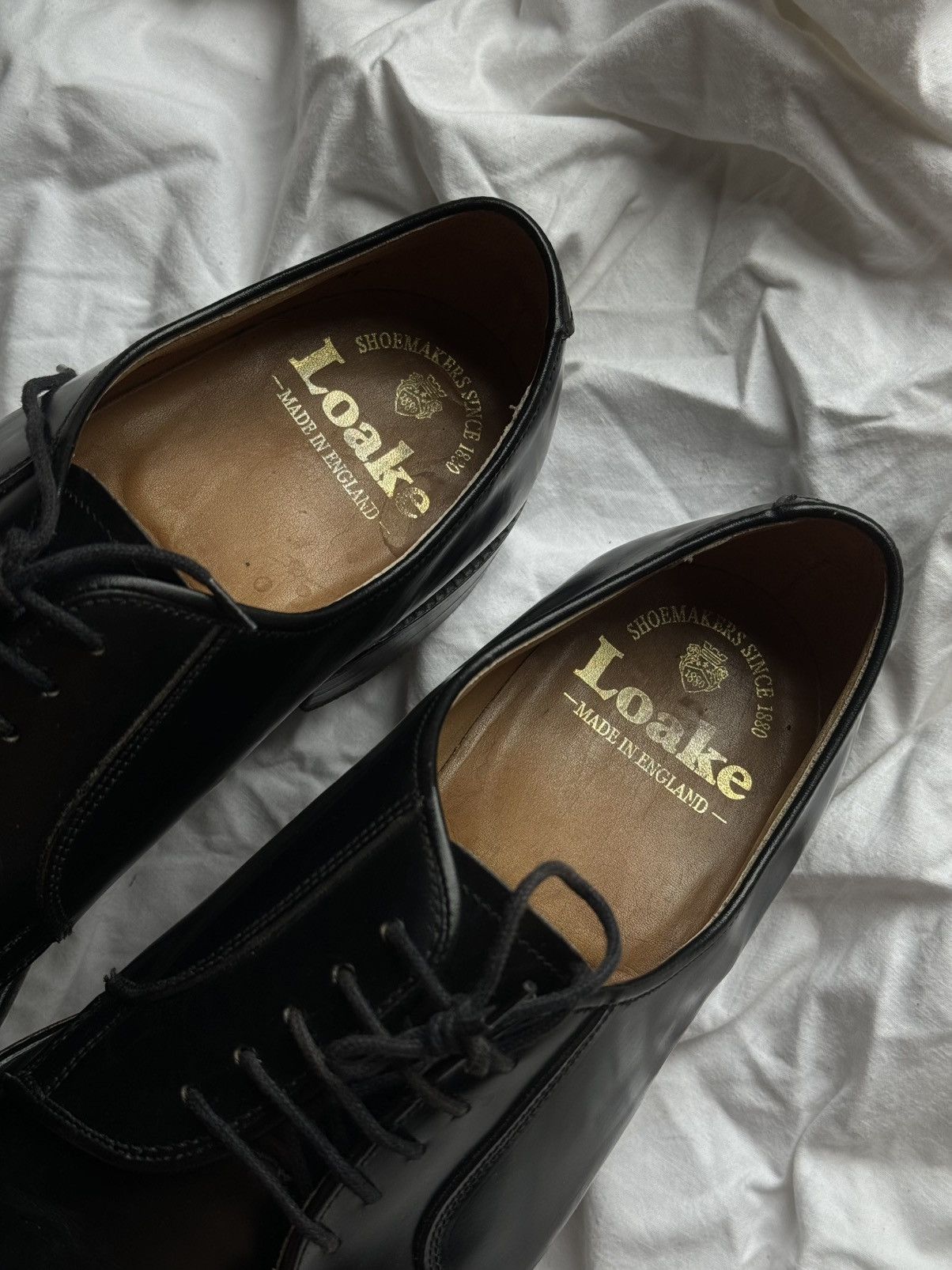 Loake Loake 771B Black classic polished leather derby Size US 11 / EU 44 - 14 Thumbnail