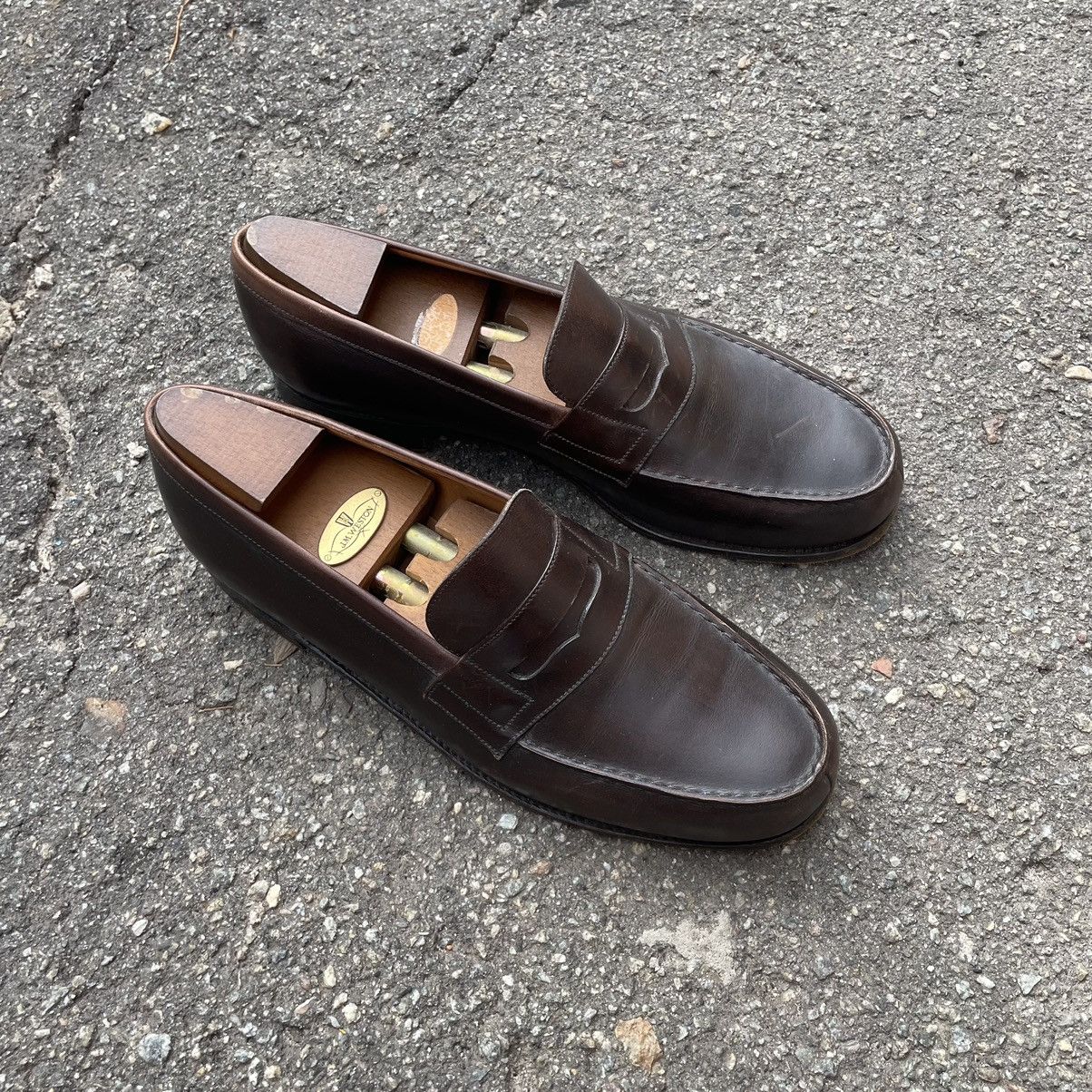 Handmade × J.M. Weston J.M. WESTON BROWN LEATHER BOOTS LOAFERS old money Size US 8 / EU 41 - 1 Thumbnail