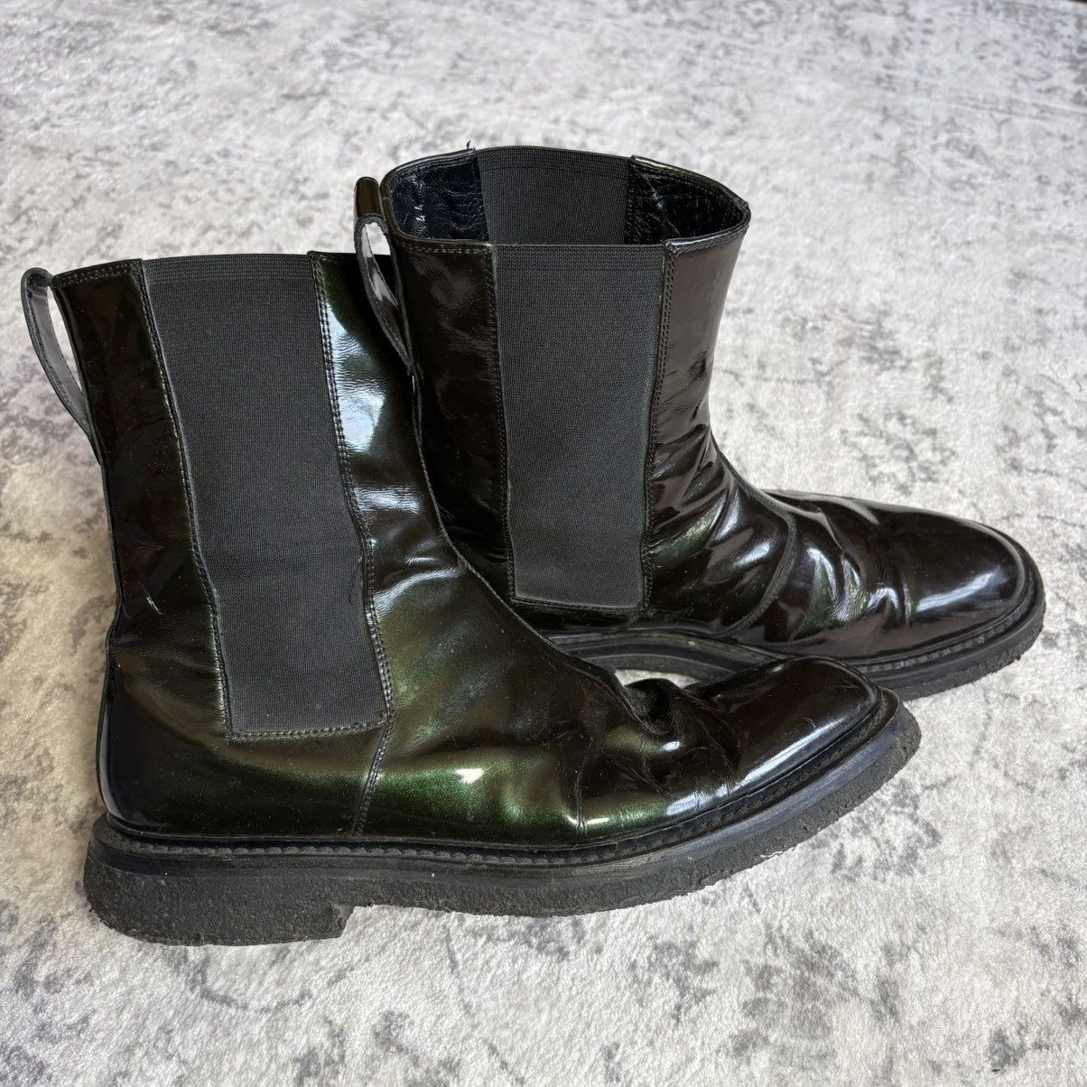 Dior × Hedi Slimane Dior homme AW04 “VOTC” black suede side zip