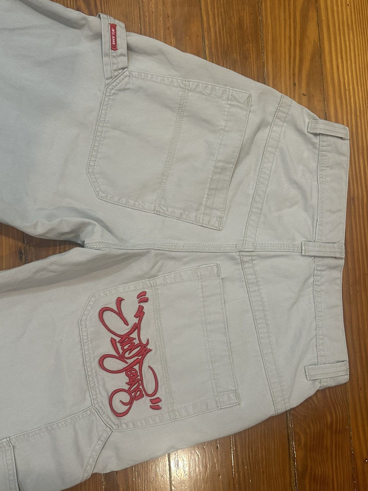 JNCO VintageJNCO Jeans Khaki with Red Crown Embroidery Size 29x30 Size US 29 - 3 Thumbnail