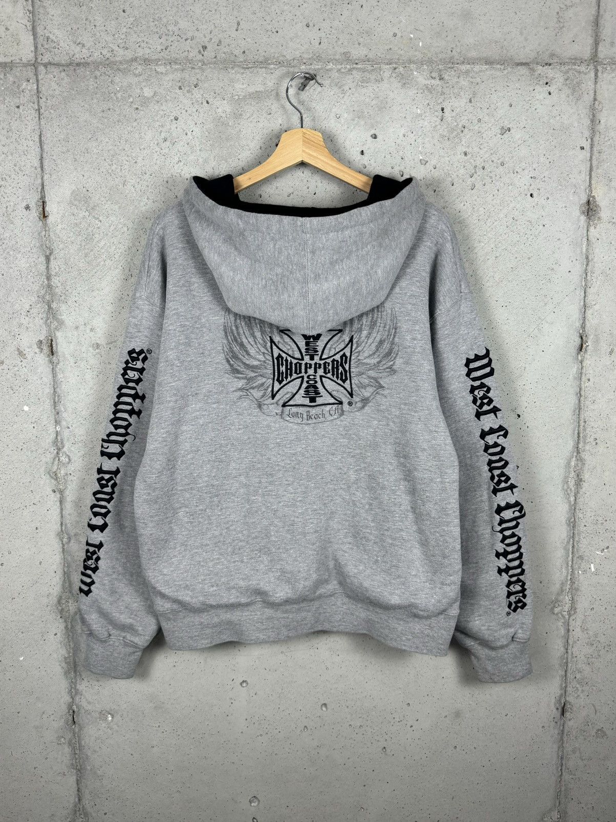 Vintage × West Coast Choppers Vintage West Coast Choppers Thermal Embroidered Zip Hoodie Size US L / EU 52-54 / 3 - 1 Thumbnail