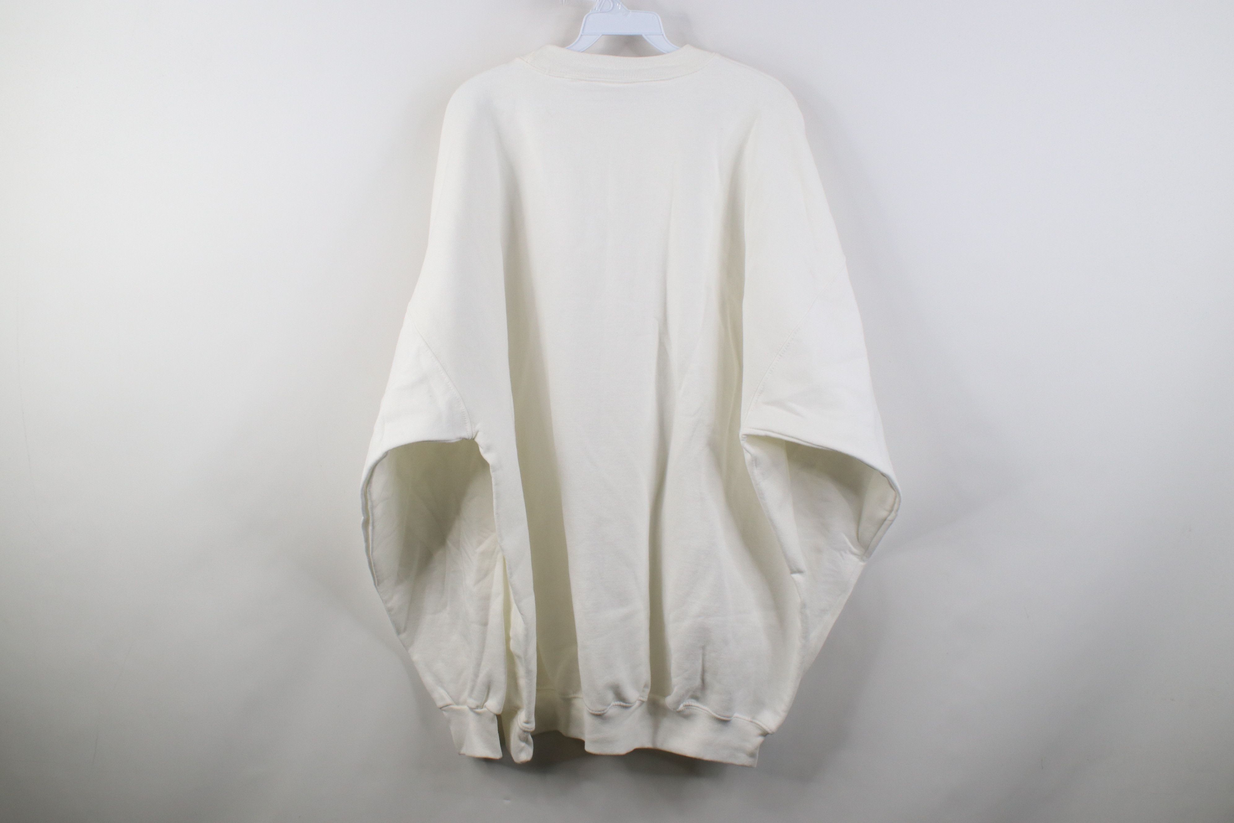 Vintage Vintage 90s Y2K Streetwear Crewneck Sweatshirt White Size US XXL / EU 58 / 5 - 9 Thumbnail