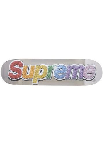 Supreme Supreme Bling Box Logo Skateboard Platinum SS22 Size ONE SIZE - 1 Thumbnail