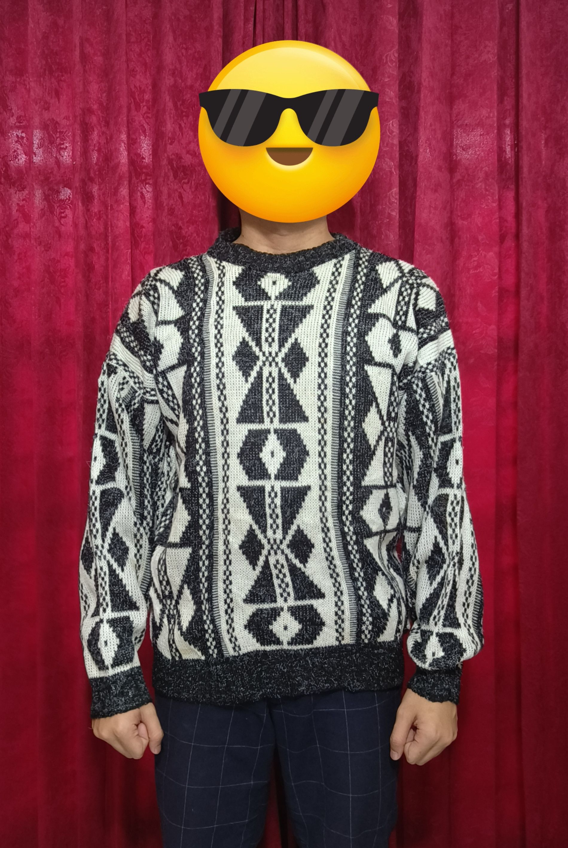 Other Vintage 70s Aztec Navajo Ethnic Abstract Motifs Knit Sweater Size US M / EU 48-50 / 2 - 7 Thumbnail