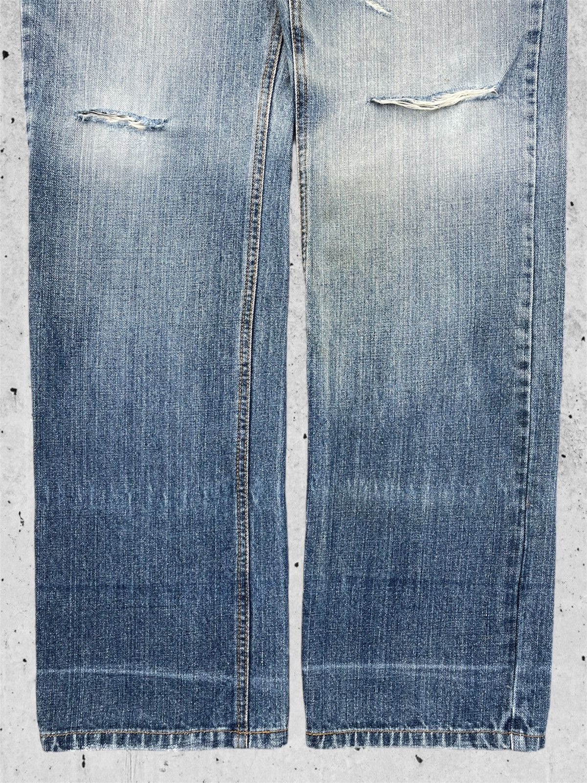 Japanese Brand 🔥 Nylaus Distressed Denim Streetwear W32🔥 Size US 32 / EU 48 - 4 Thumbnail