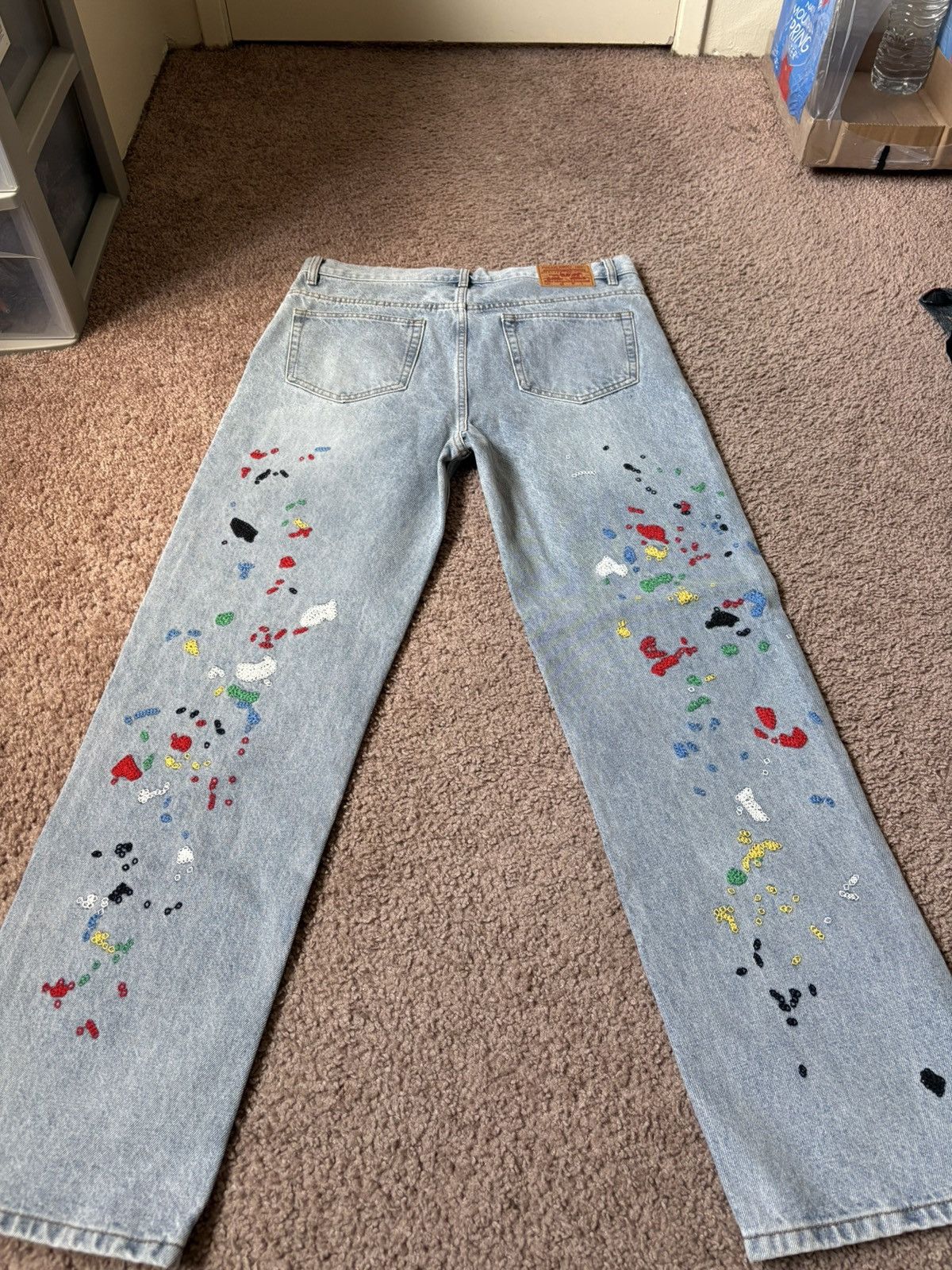 Fugazi FUGAZI CHAIN SPLATTER JEANS LIGHT WASHED Size US 34 / EU 50 - 4 Thumbnail