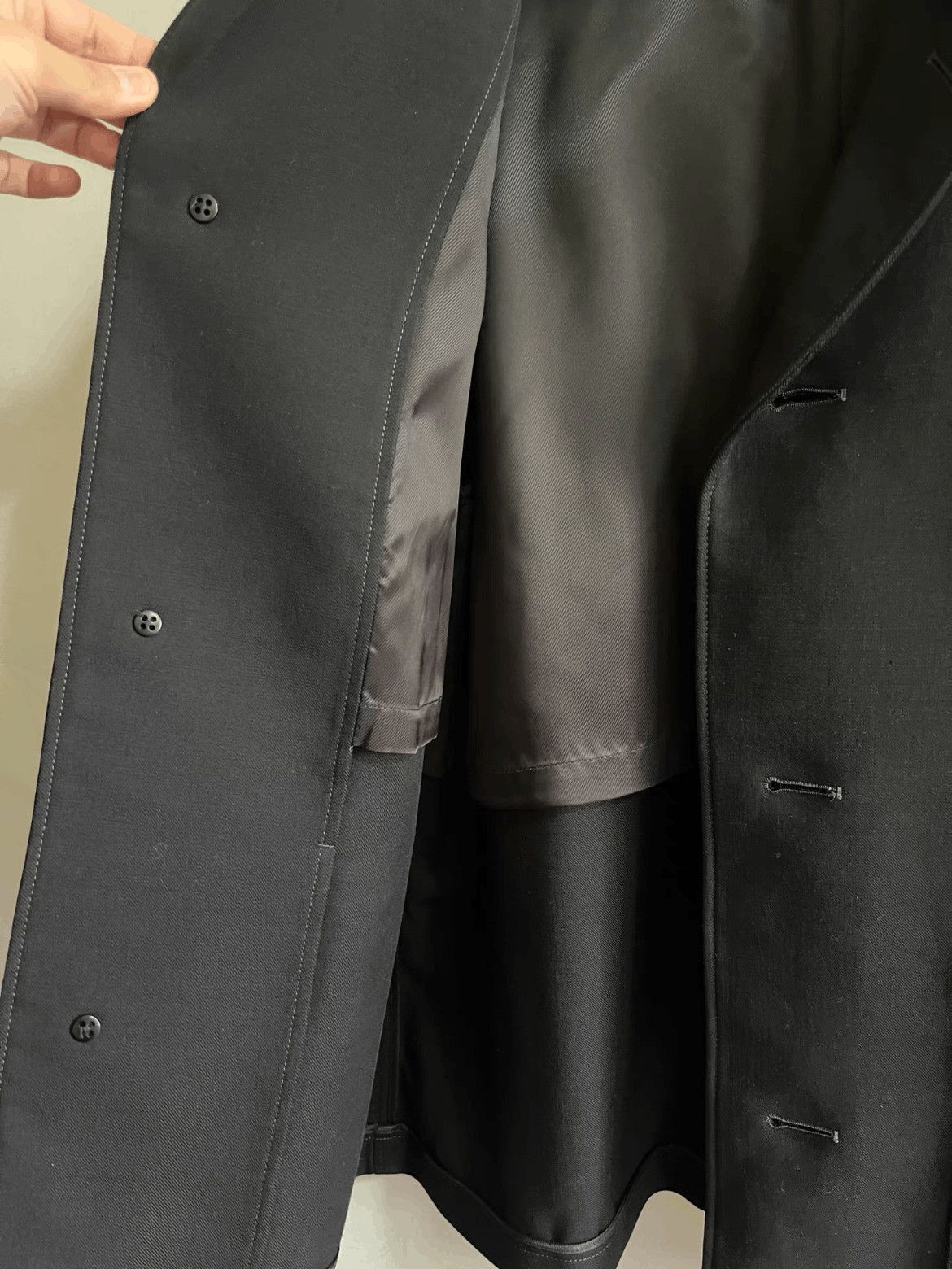 Lemaire Cropped Crombie Jacket