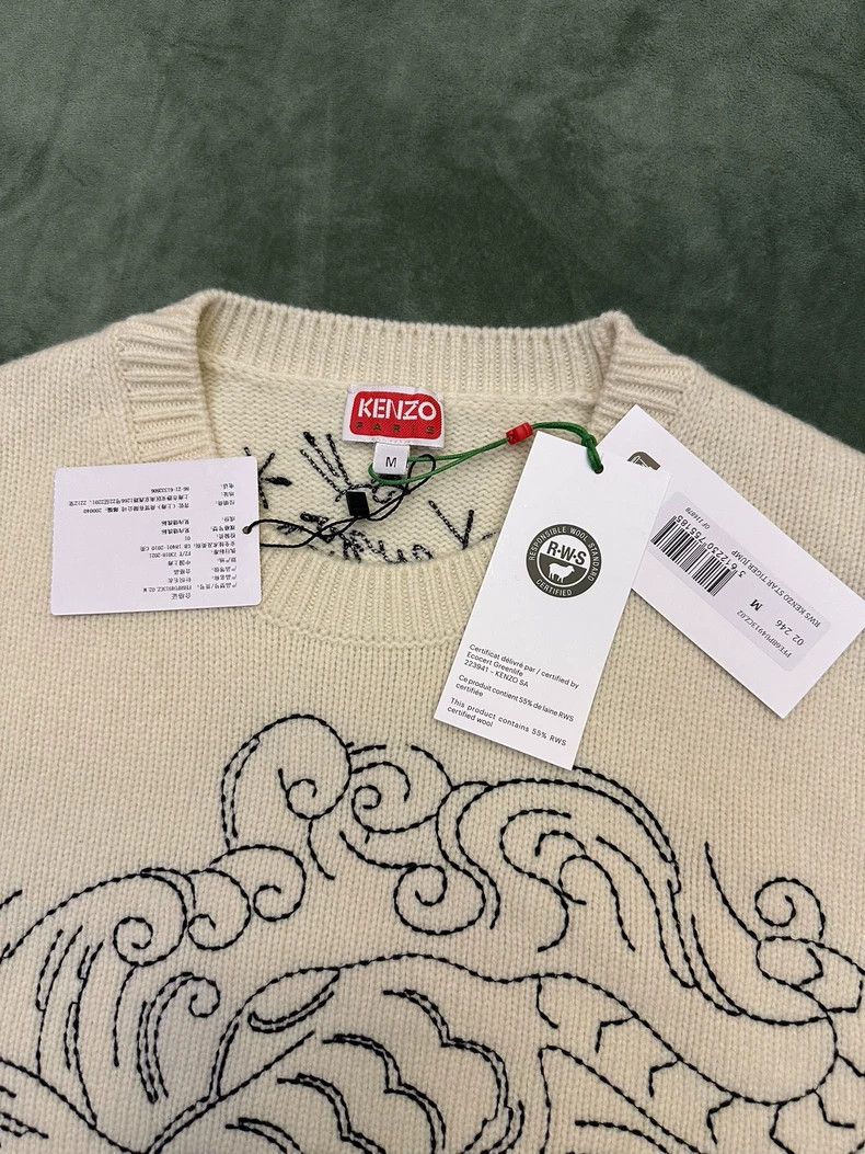 Kenzo KENZO Knitted sweater with tiger embroidery pattern for me Size US M / EU 48-50 / 2 - 2 Thumbnail