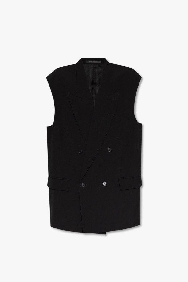 Balenciaga o1w1db10625 Sleeveless Jacket in Black Size XS / US 0-2 / IT 36-38 - 1 Thumbnail