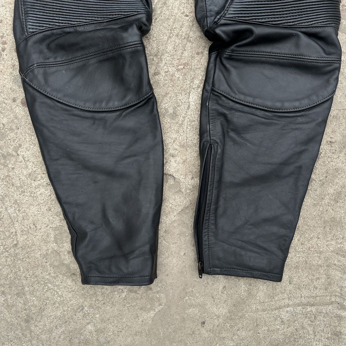 Genuine Leather × Japanese Brand Vintage Japanese Style Moto Leather Pants Crazy Fit Y2K Size US 30 / EU 46 - 5 Thumbnail