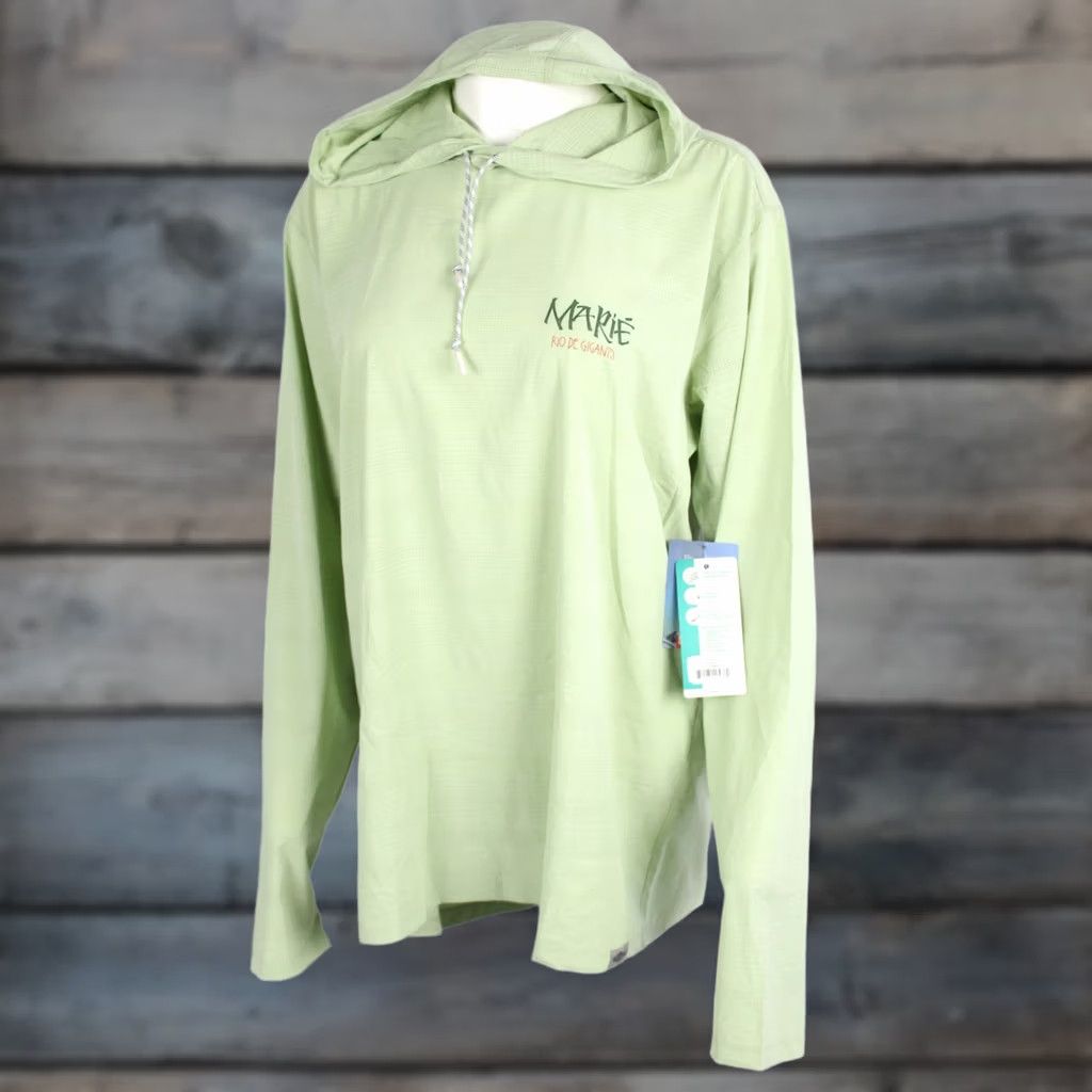 Vintage Rep Your Water Women's Flolite Sun Hoody Pullover L Green Breathable Lightweight 86% Polyester 14% Spandex Fishing Hoody Angler Outdoor Size L / US 10 / IT 46 - 1 Thumbnail