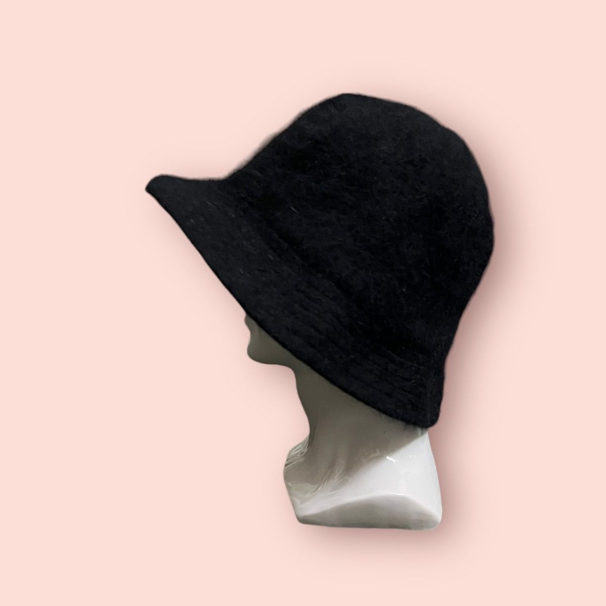 Beams Plus × Japanese Brand VINTAGE RAY BEAMS MOHAIR BLACK WOOL BLEND BUCKET HAT Size ONE SIZE - 11 Thumbnail