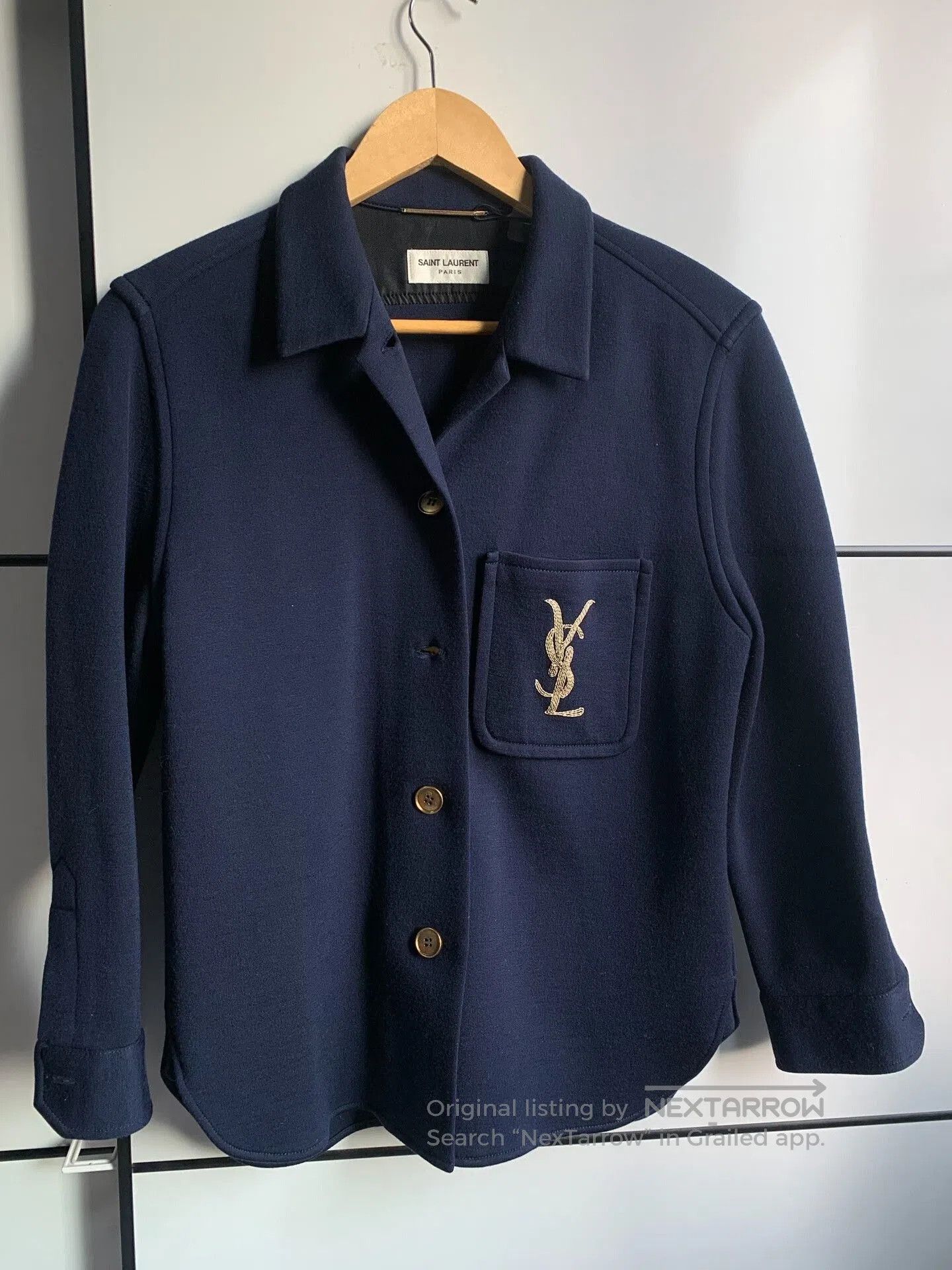 Saint Laurent Paris Saint Laurent Gold Embroidered Coat. Size XXS / US 00 / IT 34 - 1 Thumbnail