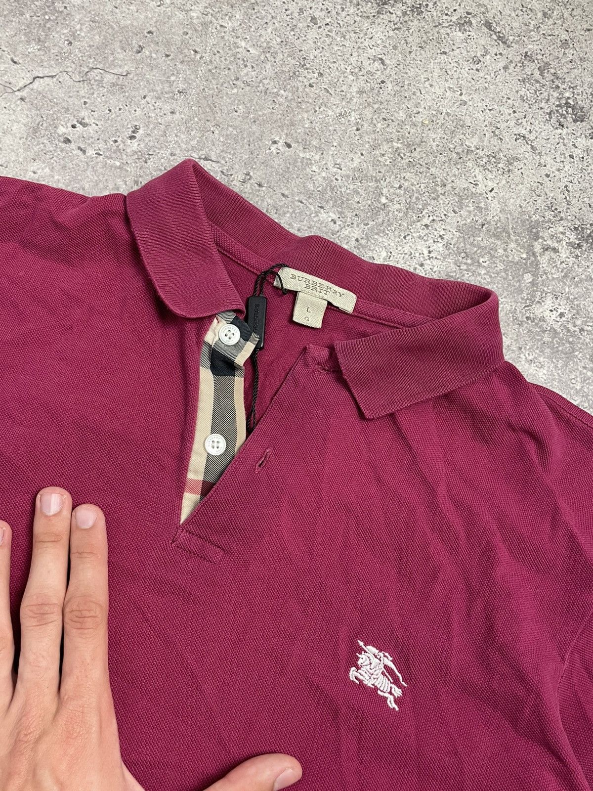 Burberry Burberry mens Polo Shirt Size US L / EU 52-54 / 3 - 3 Thumbnail