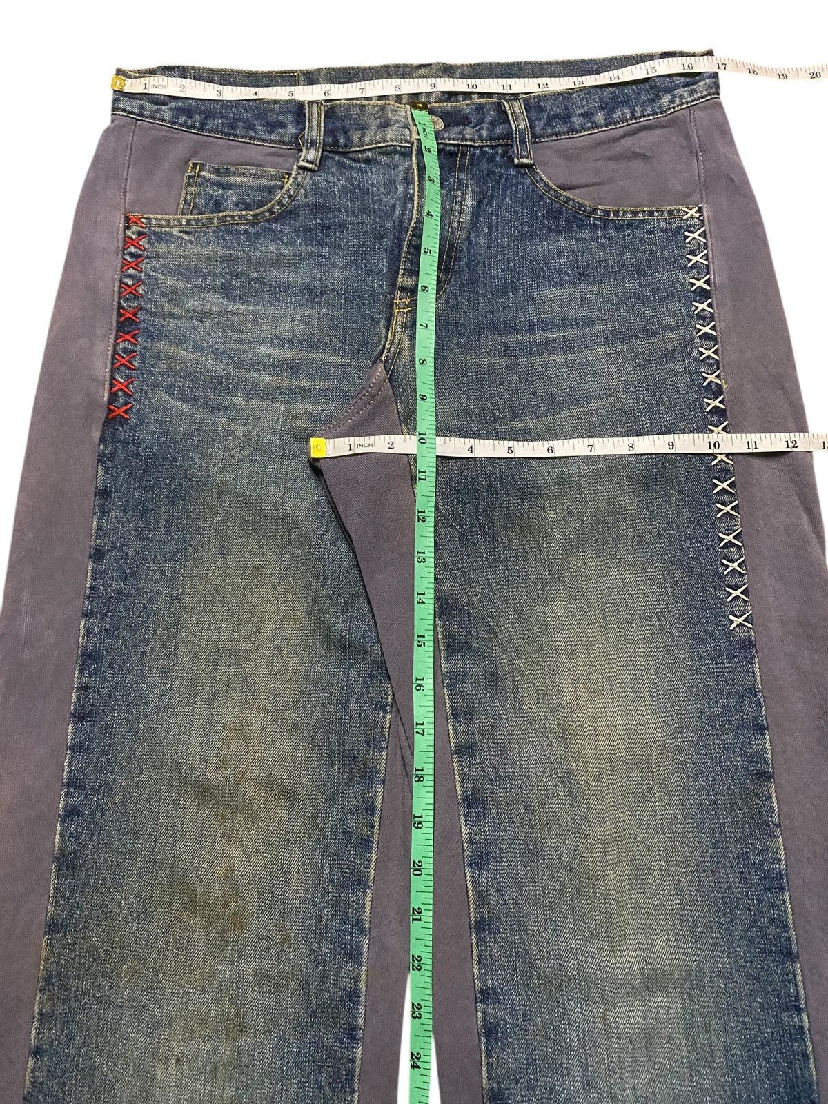 Kapital Rare Japanese Ozone Rock Brand Mud Wash Baggy Jeans Size US 34 / EU 50 - 16 Thumbnail