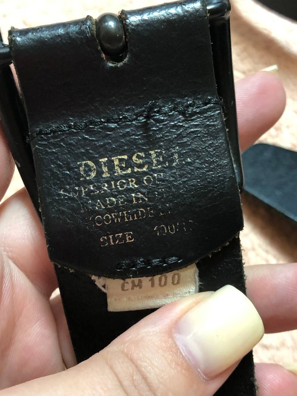 Diesel Vintage Belt black Diesel logo Streetwear One size Y2K Size ONE SIZE - 2 Thumbnail