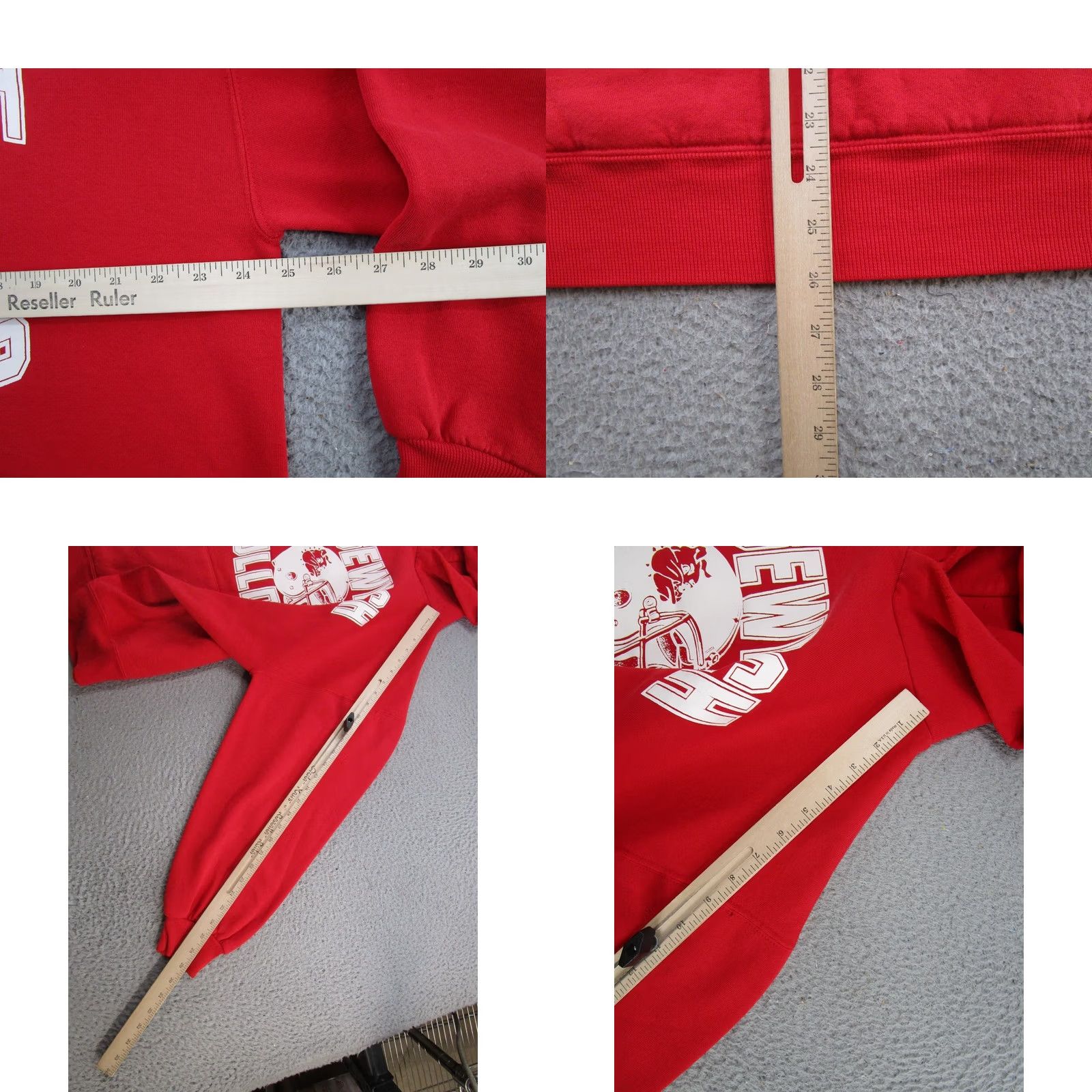 Russell Athletic VINTAGE Russell Athletic Hoodie Shirt Adults XL Red 90s Sports Football Mens Hooded Pullover Size US XL / EU 56 / 4 - 8 Thumbnail