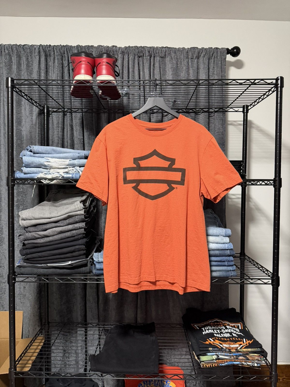 Harley Davidson Valley Harley Davidson of Triadelphia WV Men’s Tee XL Orange Size US XL / EU 56 / 4 - 2 Thumbnail