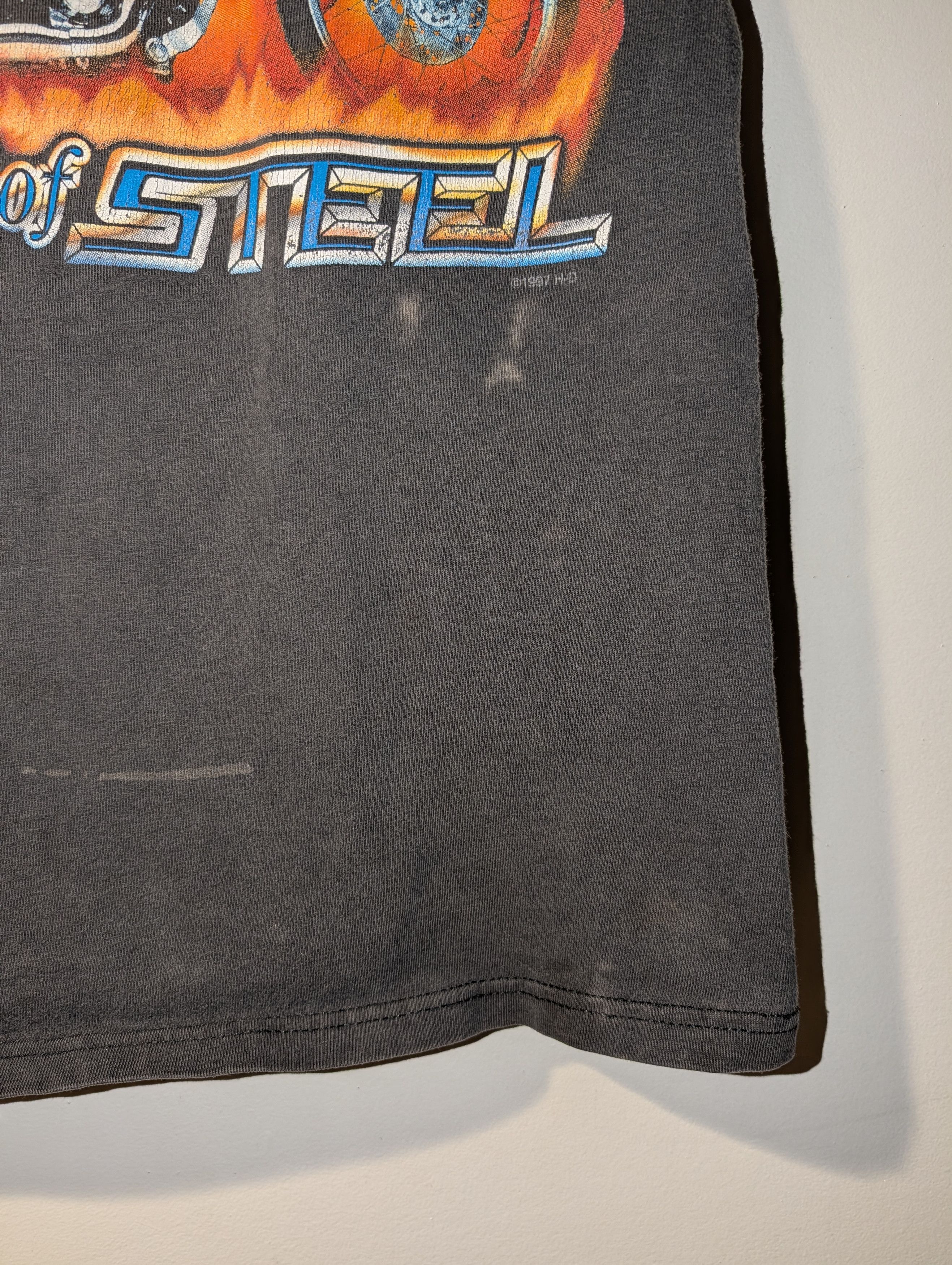 Harley Davidson 1998 Vintage Harley Davidson T Shirt Hot Piece Steel Faded Size US S / EU 44-46 / 1 - 6 Thumbnail