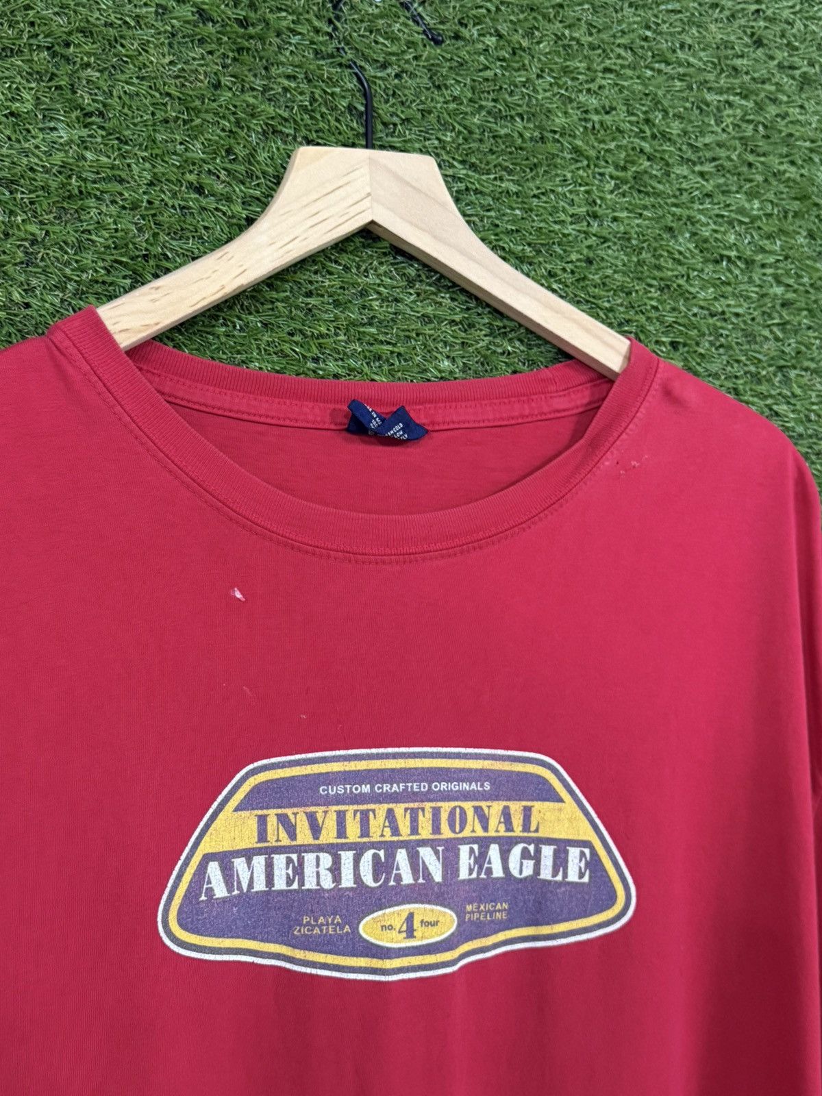American Eagle Outfitters RARE Vintage American Eagle Outfitters Red Oval Logo Tee Size US XXL / EU 58 / 5 - 4 Thumbnail