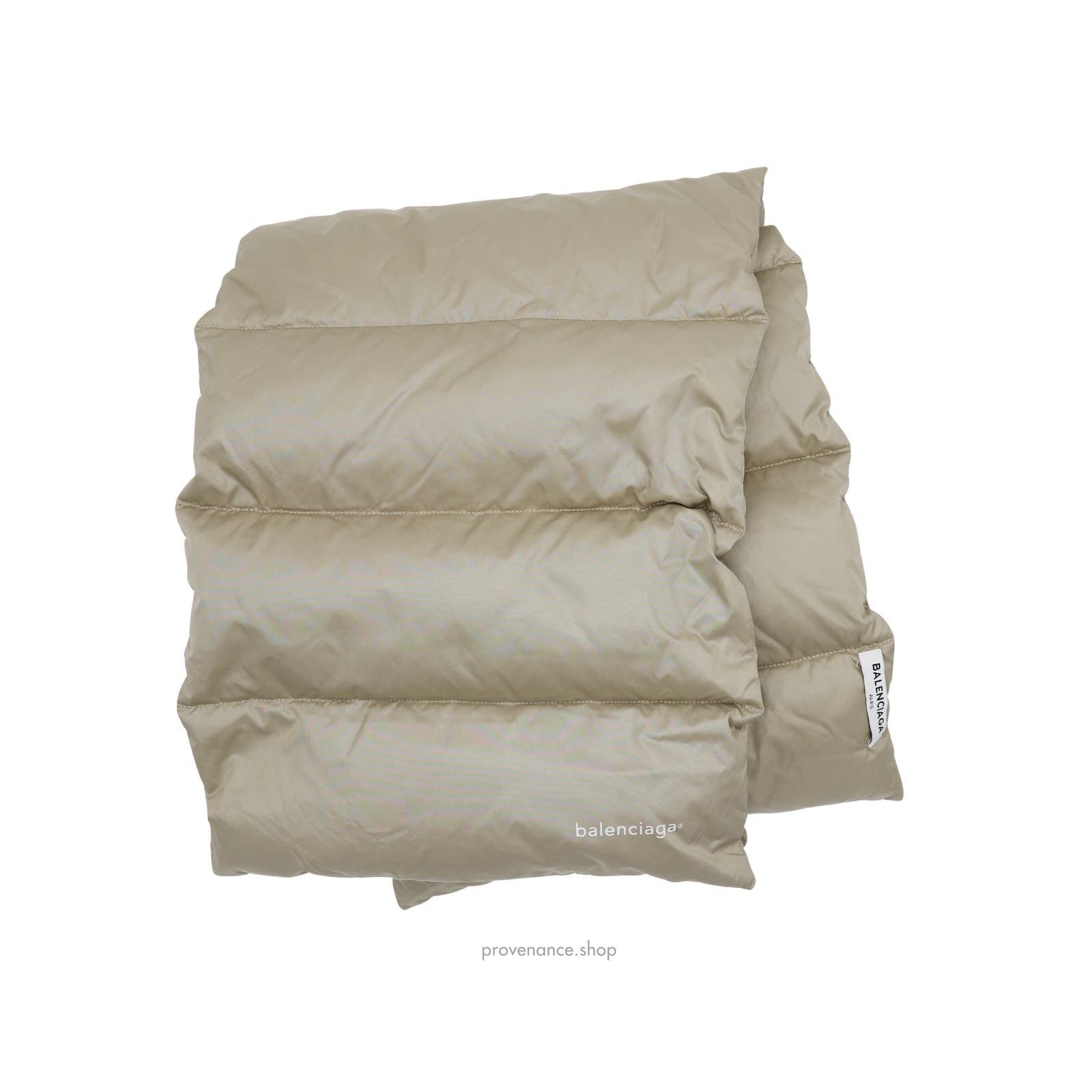 image of Balenciaga Puffer Down Scarf in White, Men's
