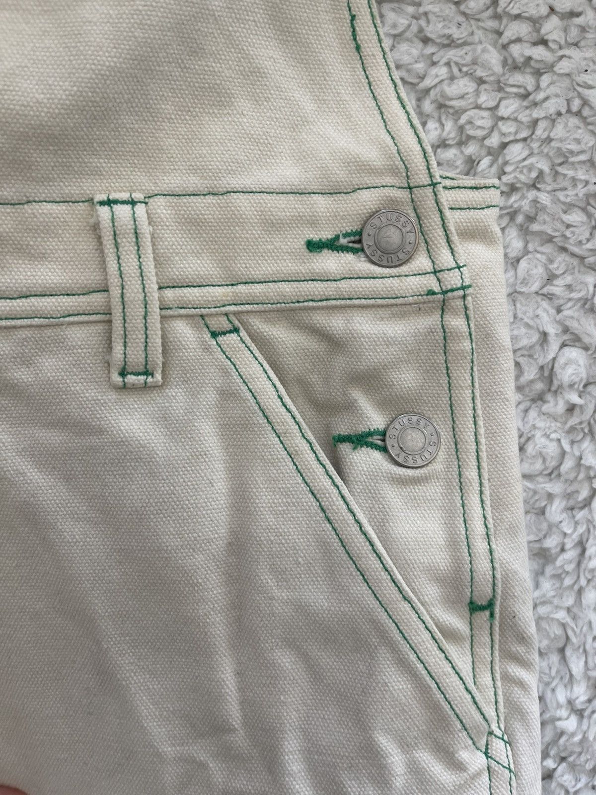 Stussy Stussy Wyatt overalls with green stitching Size 27" / US 4 / IT 40 - 6 Thumbnail