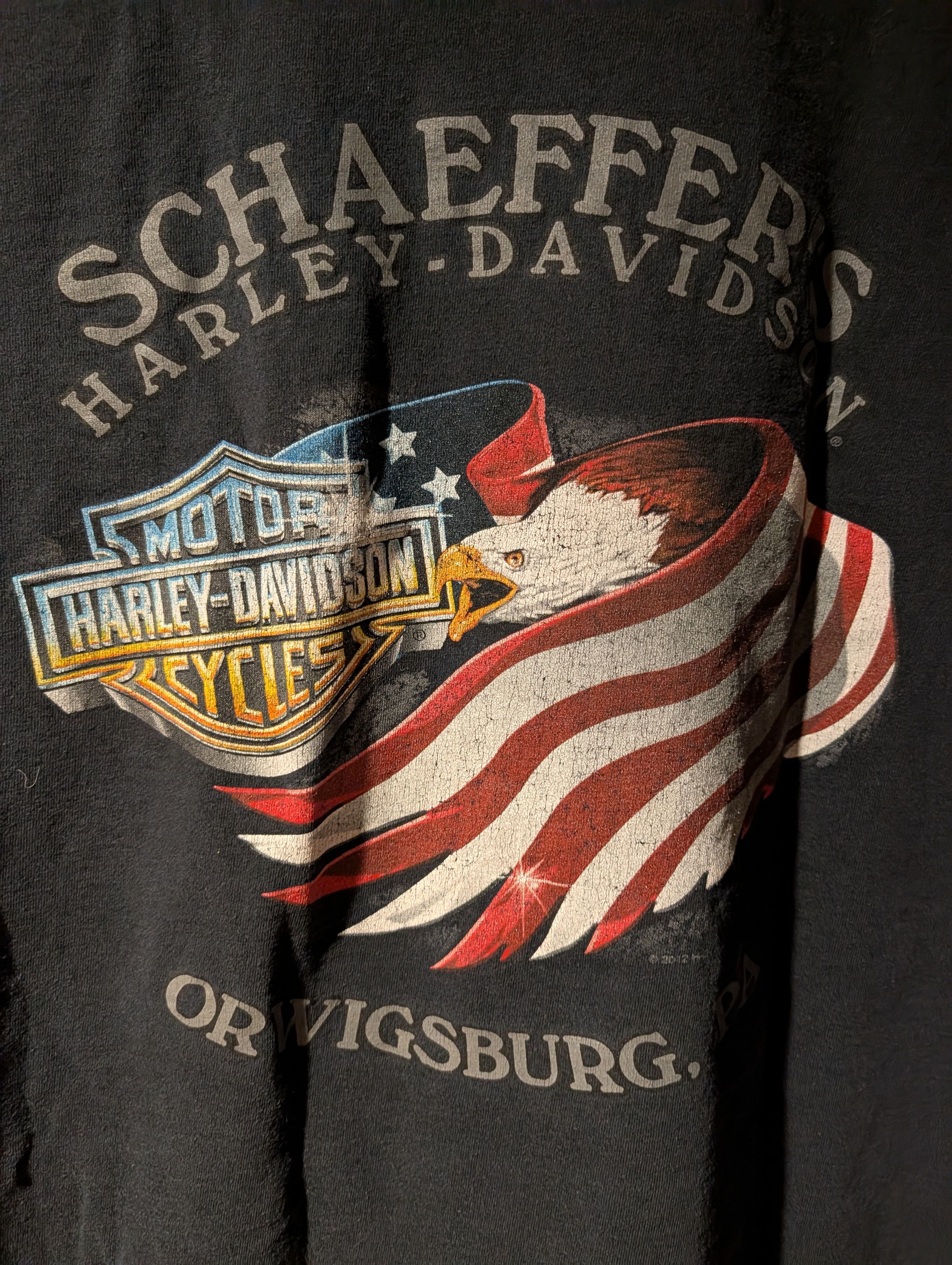 Harley Davidson Vintage 2012 Harley Davidson Ride Free Eagle Motor T-Shirt Size US XXL / EU 58 / 5 - 8 Thumbnail