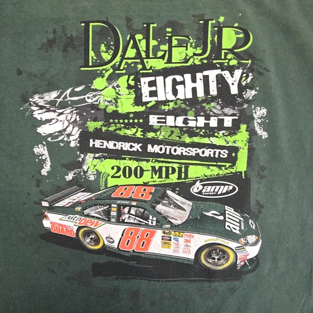 Chase Authentics Dale Jr NASCAR Shirt AMP Green XL Graphic Racing Tee Size US XL / EU 56 / 4 - 2 Thumbnail
