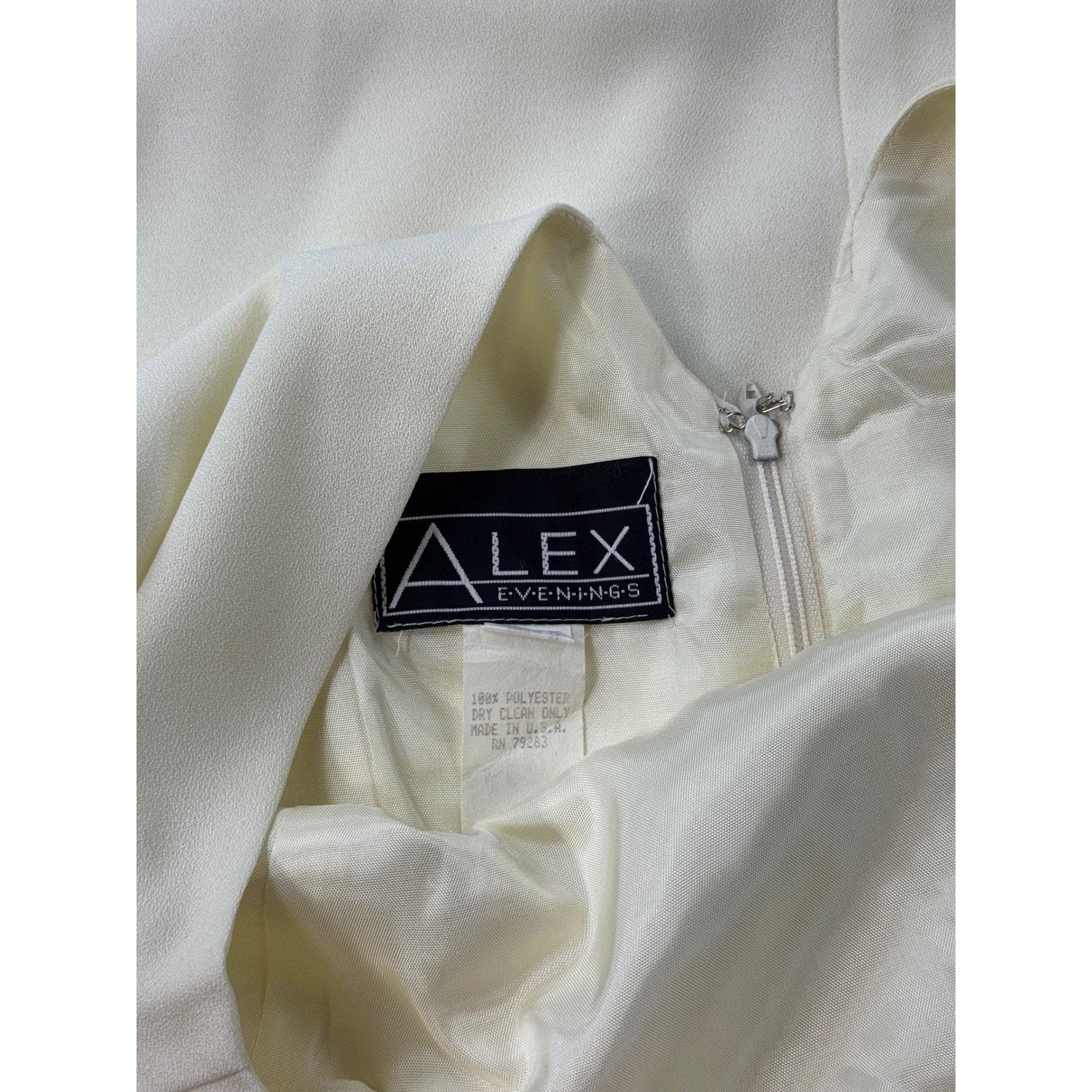 Alex Evenings Alex Evenings Ivory Sleeveless Sheath Dress Knee Length S8 Size M / US 6-8 / IT 42-44 - 7 Thumbnail