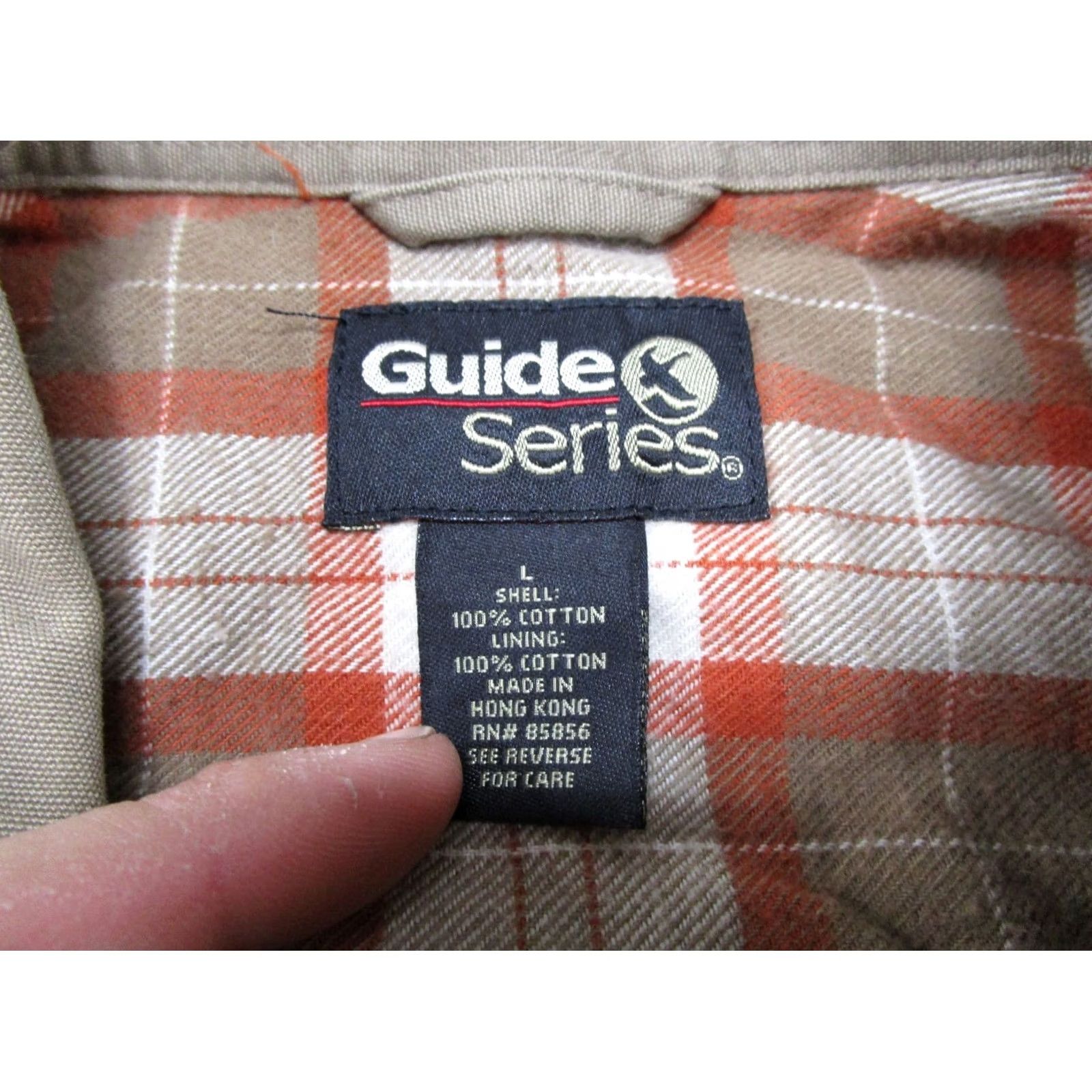Vintage Guide Series Shacket Mens L Brown Flannel Lined Snap Flap Pocket Shirt Jacket Size US L / EU 52-54 / 3 - 2 Thumbnail