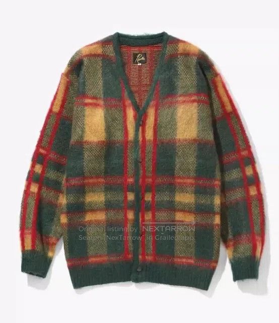 Needles Needles Plaid Mohair Cardigan Size US L / EU 52-54 / 3 - 1 Thumbnail