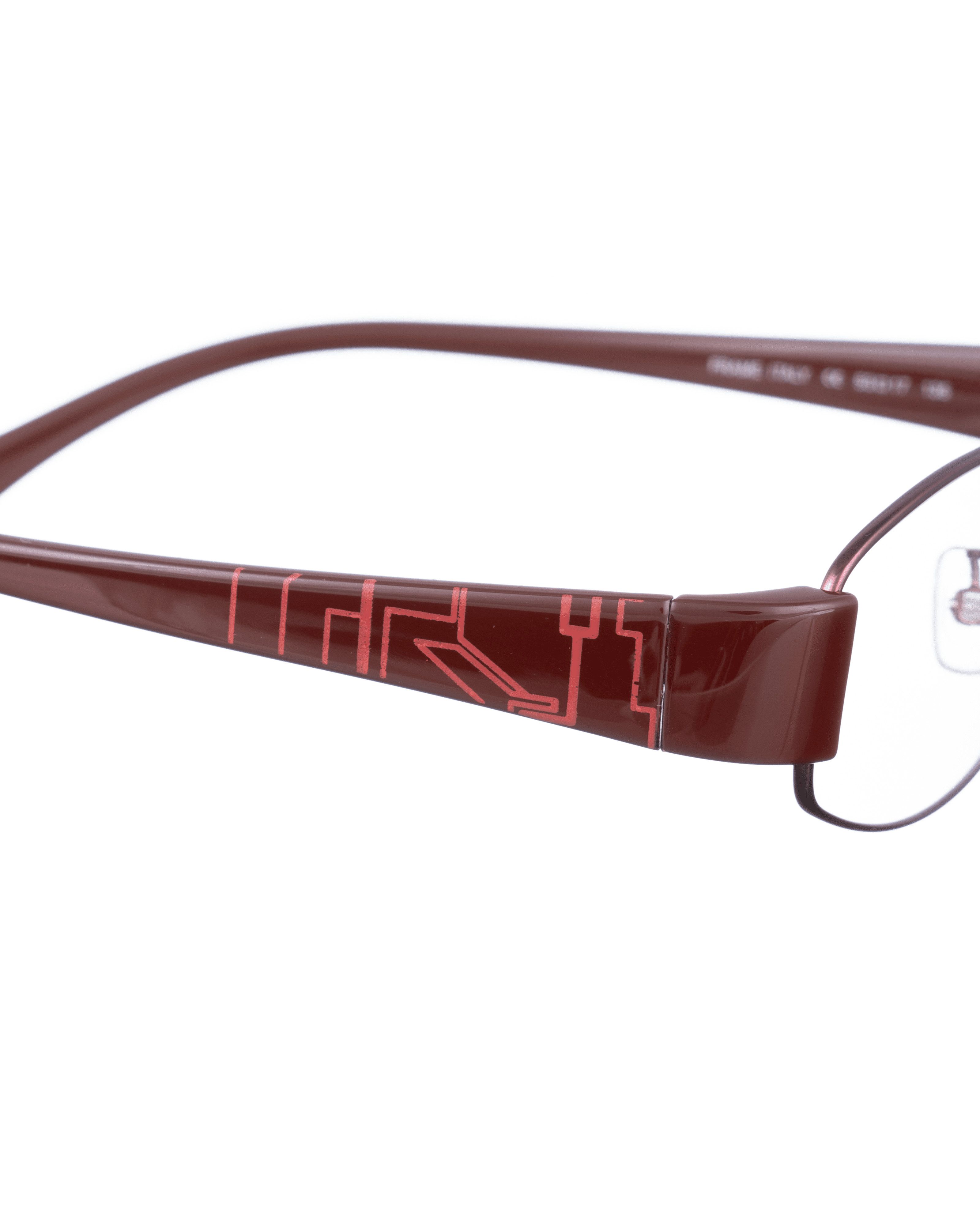 Calvin Klein Calvin Klein 00s Burgundy Glasses with Geometric Print Size ONE SIZE - 3 Thumbnail