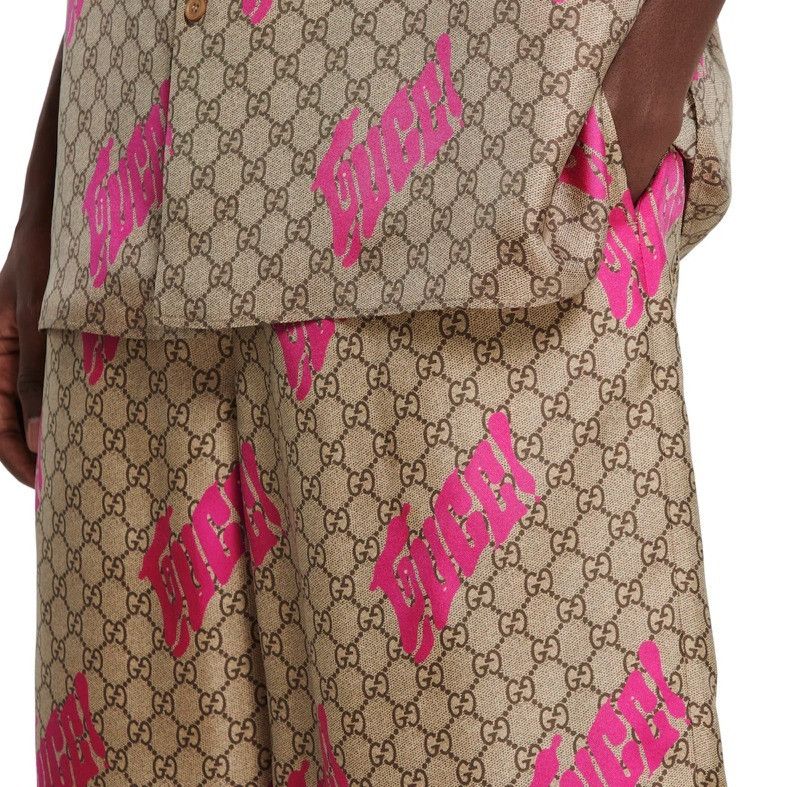 Gucci o1la5ras0426 Printed Silk Twill Shorts in Multicolor Size US 32 / EU 48 - 5 Thumbnail