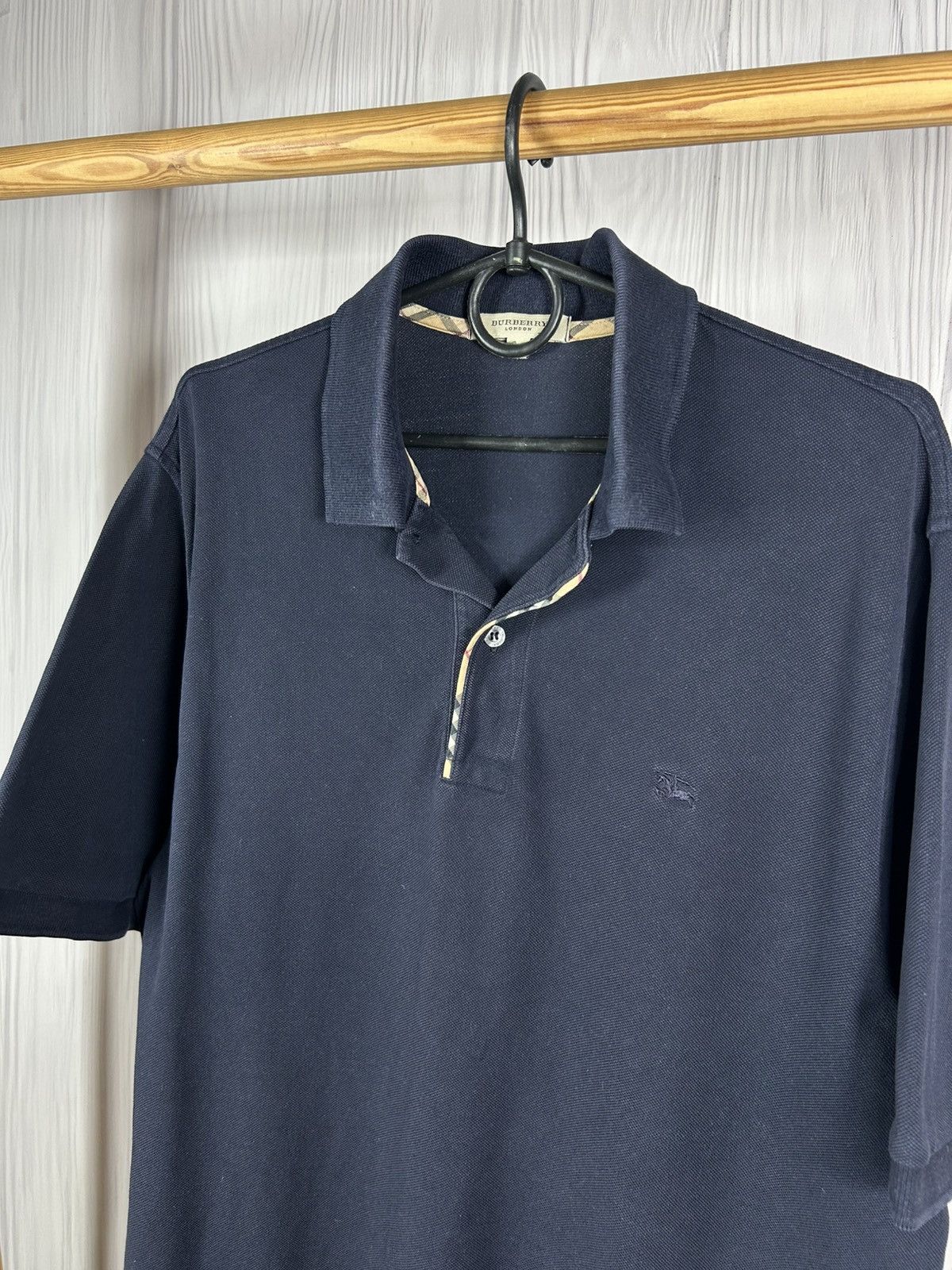 Burberry Burberry London Dark Blue Polo Shirt Size M Size US M / EU 48-50 / 2 - 3 Thumbnail