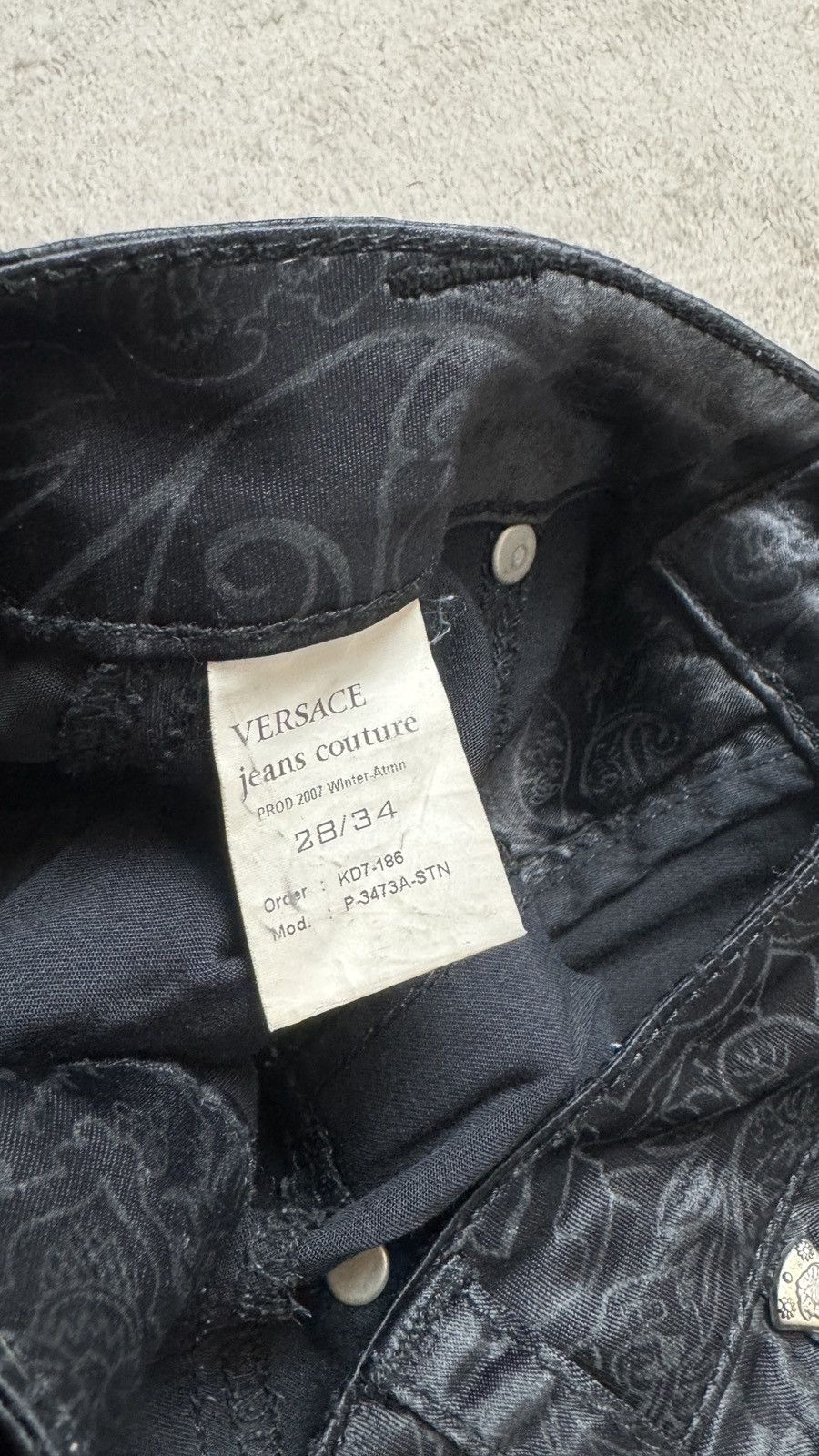 Versace Y2K Faded Punk Jeans LGB hedi slimane dior ysl cdg balmain Size US 28 / EU 44 - 8 Thumbnail