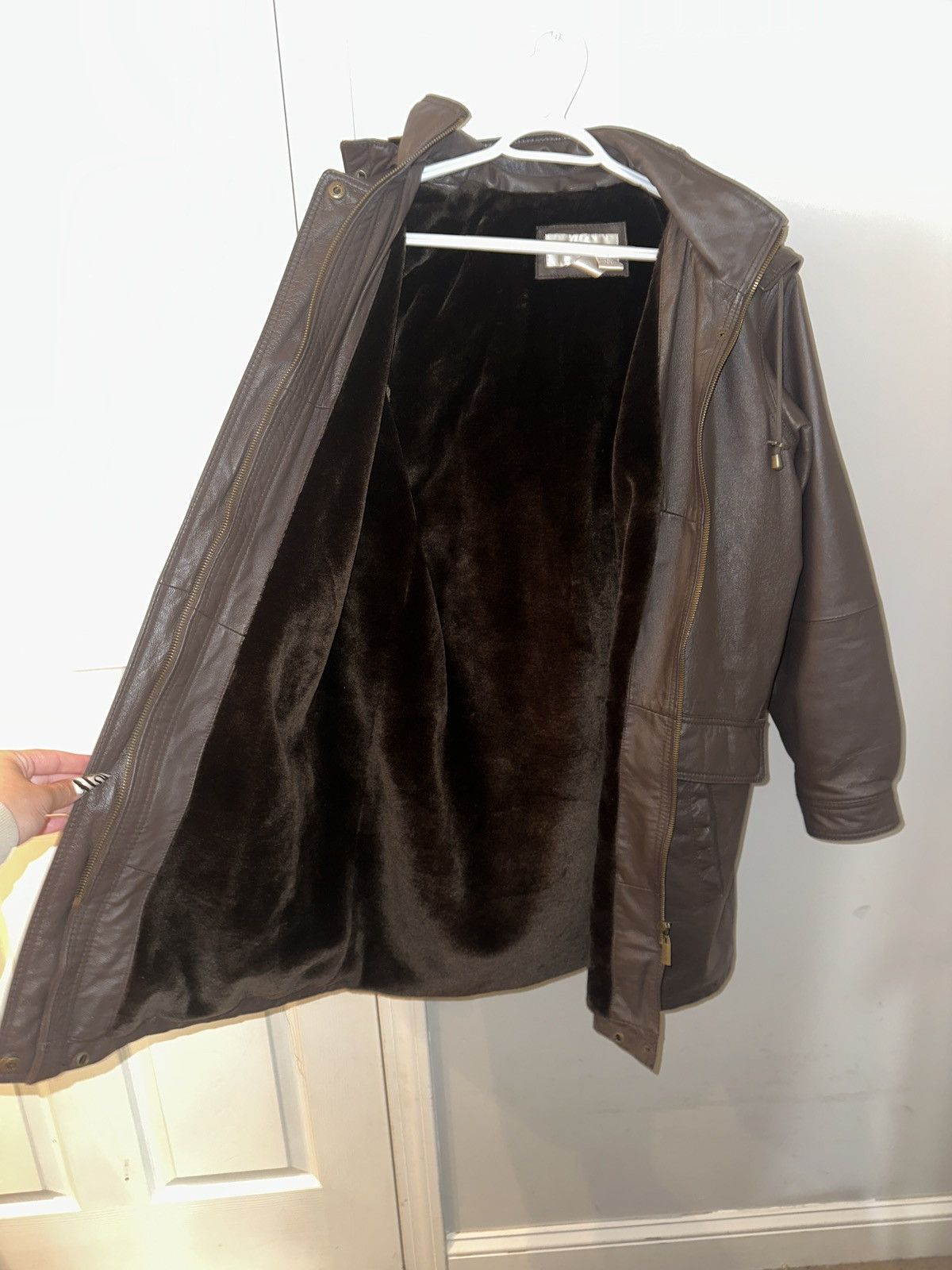 Other Vintage Veranesi Chocolate Brown 100% Leather Jacket Size XL / US 12-14 / IT 48-50 - 2 Thumbnail