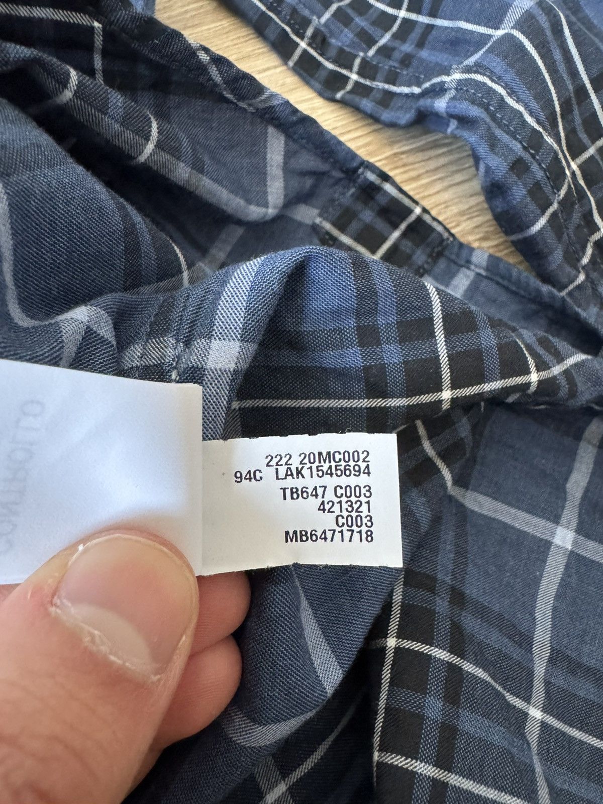 Brunello Cucinelli Brunello Cucinelli Slim Fit Blue Flannel Button Up Shirt Size US XL / EU 56 / 4 - 9 Thumbnail