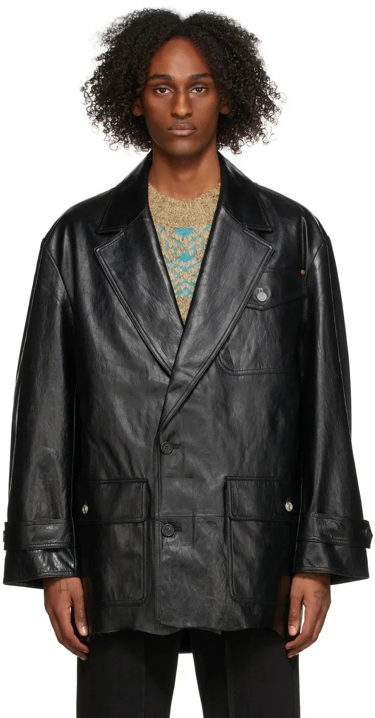 entiandersson bell black fake leather jacket