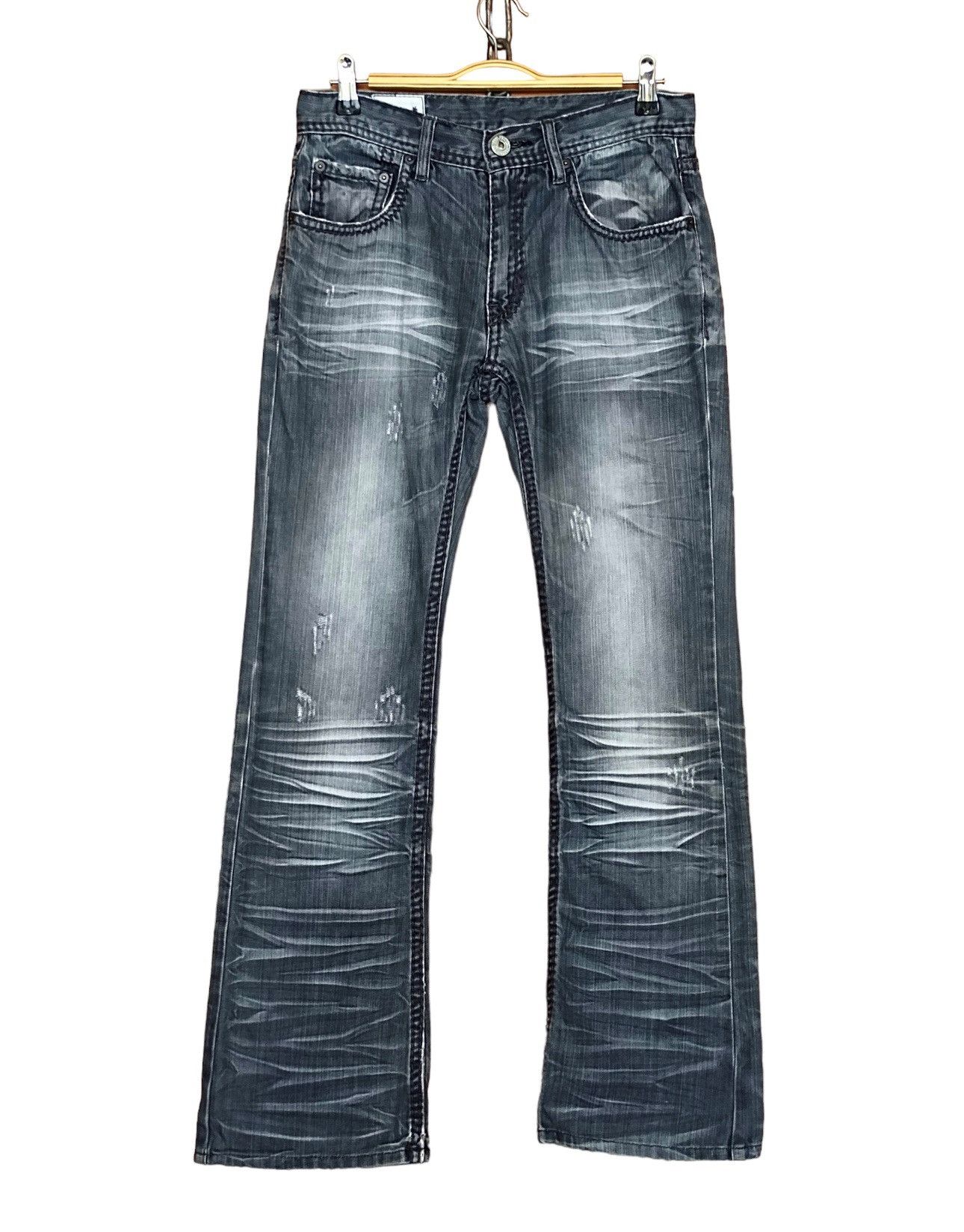 Self Edge × Sugar Cane Flared Jeans Rupert Wolf Flare Denim Jeans Boot Cut Size US 29 - 1 Thumbnail