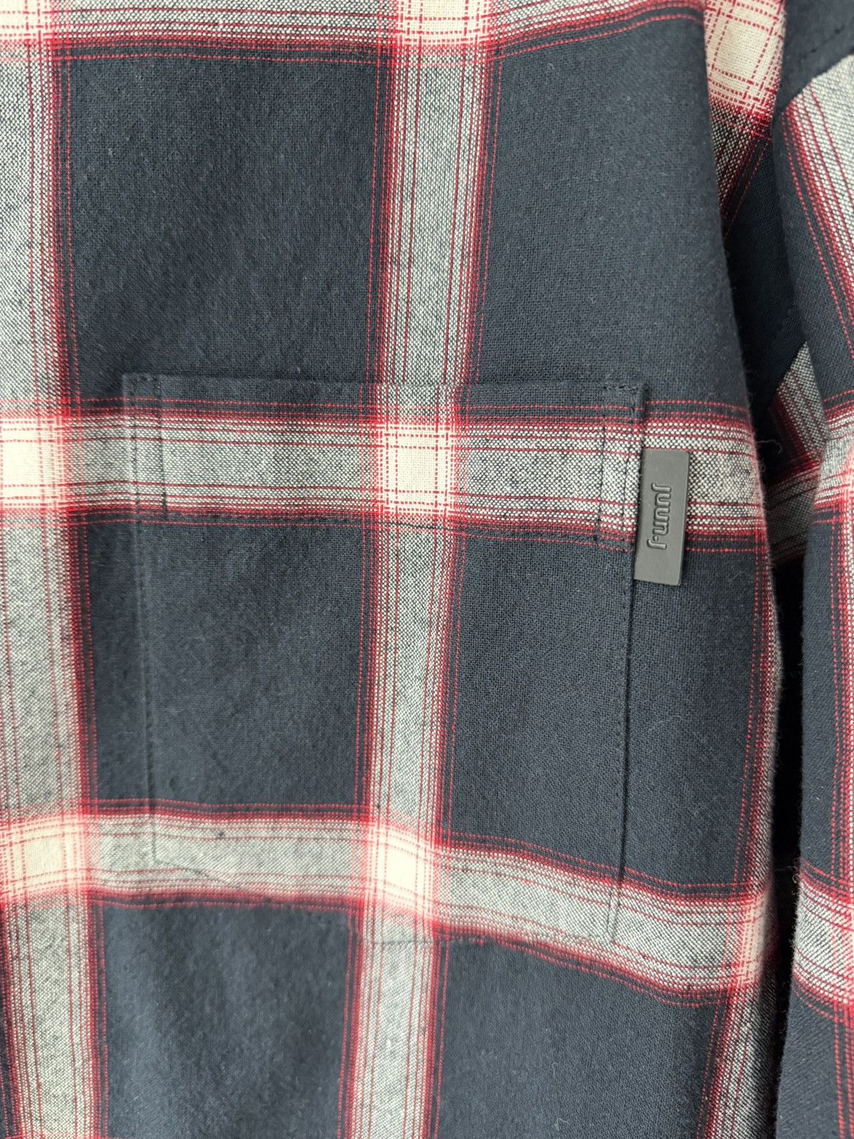 Juun.J Juun.J Navy and Red Overshirt Size US L / EU 52-54 / 3 - 2 Thumbnail